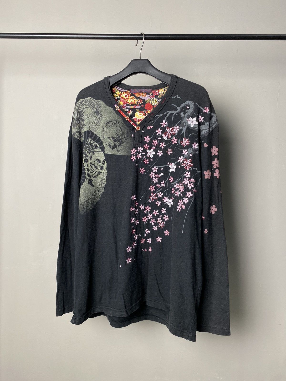 Japanese Brand × Vintage Karakuri Sukajan Sakura Longsleeve Size US L / EU 52-54 / 3 - 1 Thumbnail