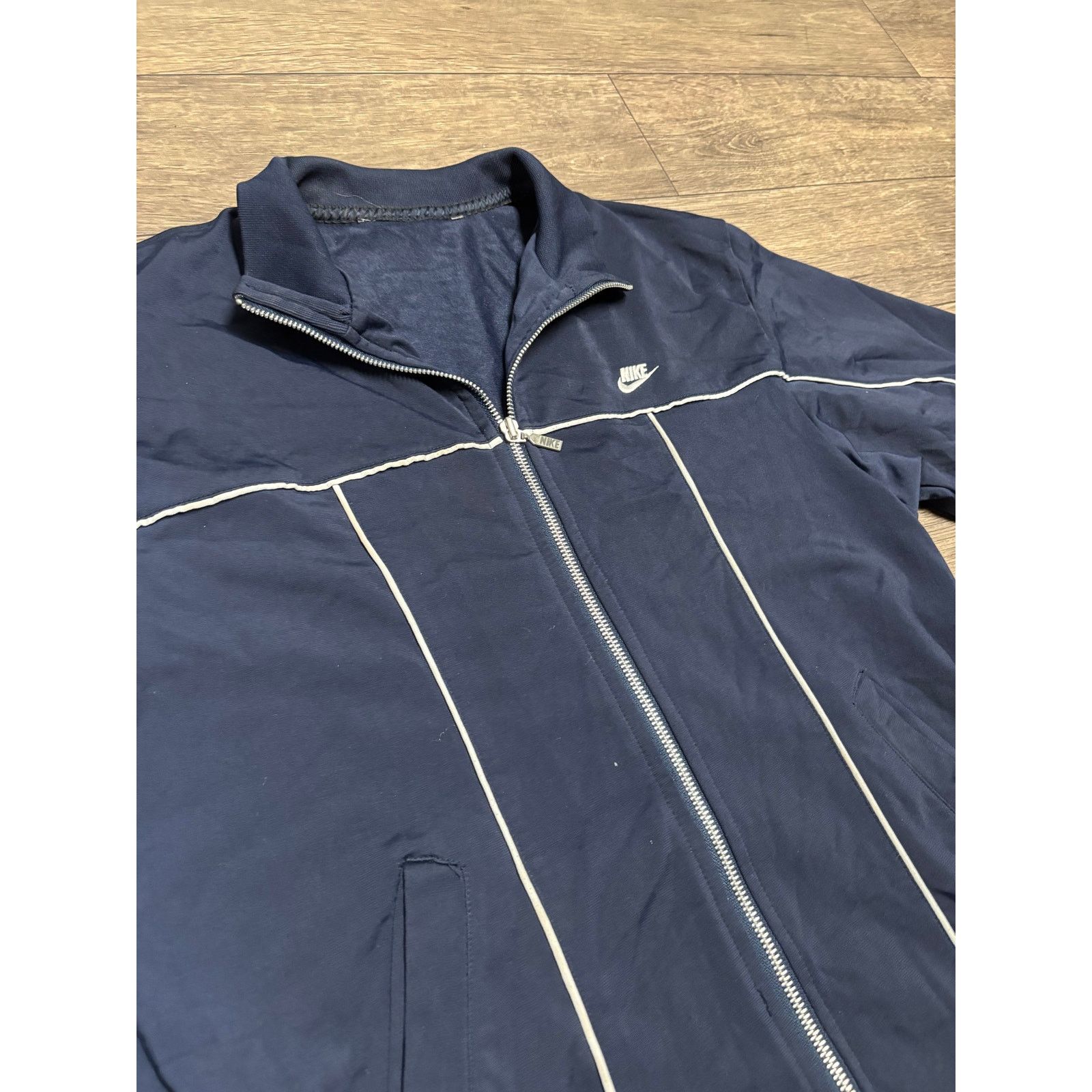 Nike × Vintage Vintage Nike Track Jacket Blue Sz M 00s Size US M / EU 48-50 / 2 - 2 Thumbnail