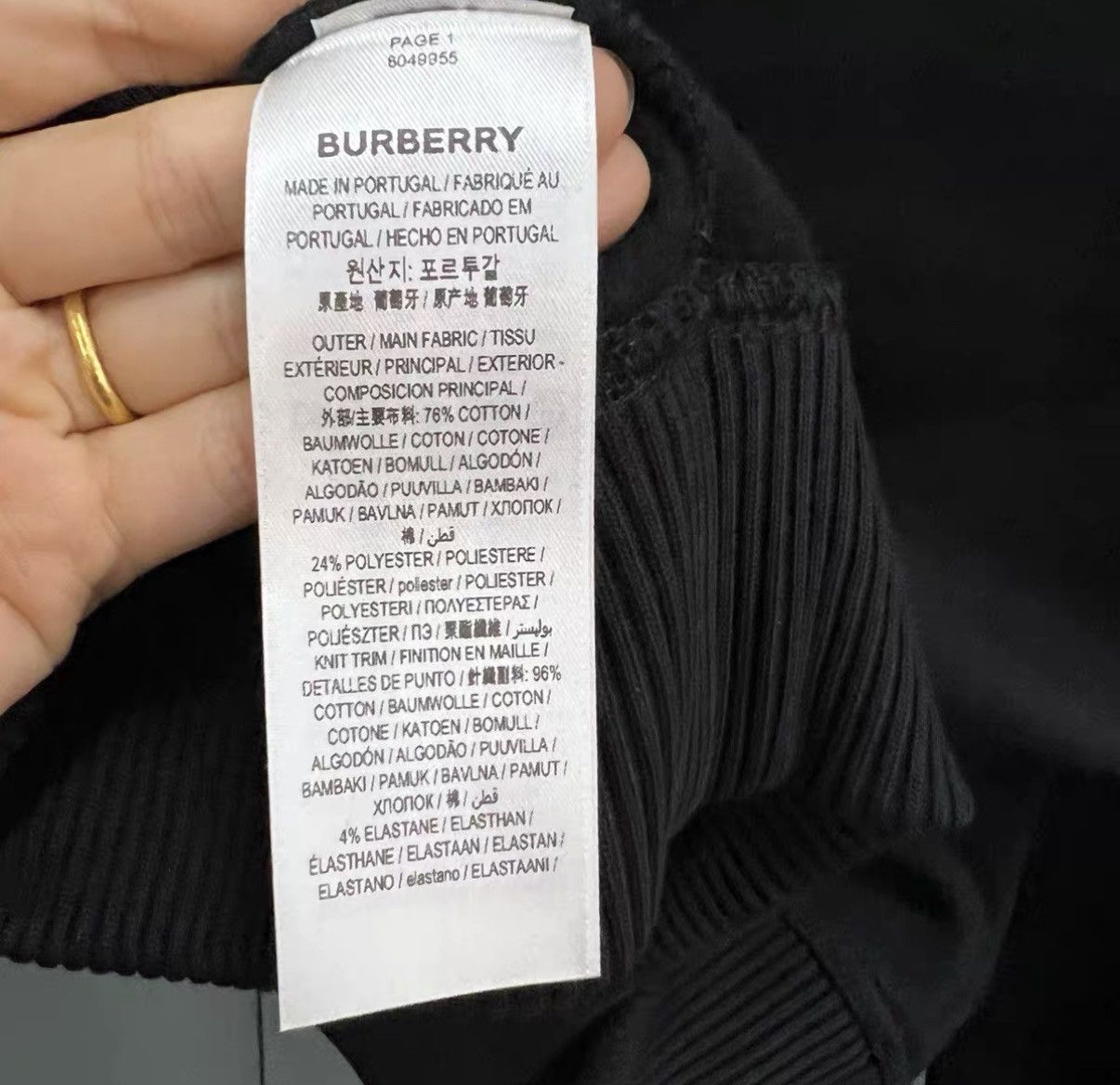 Burberry Burberry Black Leather-panel Logo Check Hoodie J41 Size US M / EU 48-50 / 2 - 4 Thumbnail