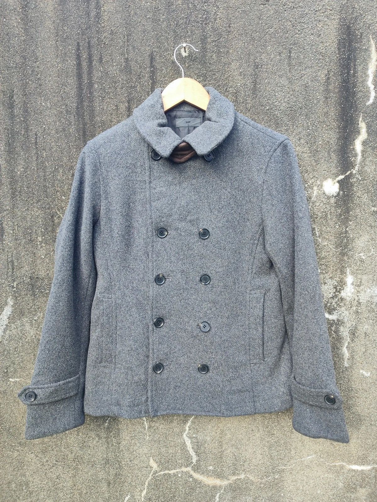 HARE × Japanese Brand HARE Wool-Blend Double Breasted Jacket – Grey (S) Size S / US 4 / IT 40 - 1 Thumbnail