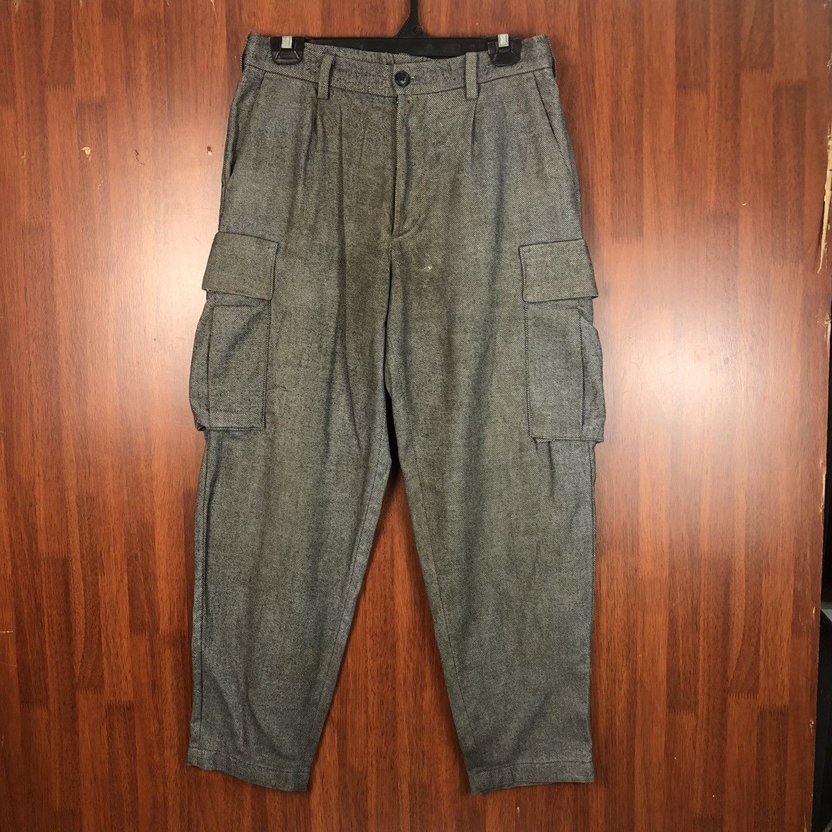 image of Gu Japan Vintage Grey Tactical Cargo Multipocket Pants 7478, Men's (Size 27)