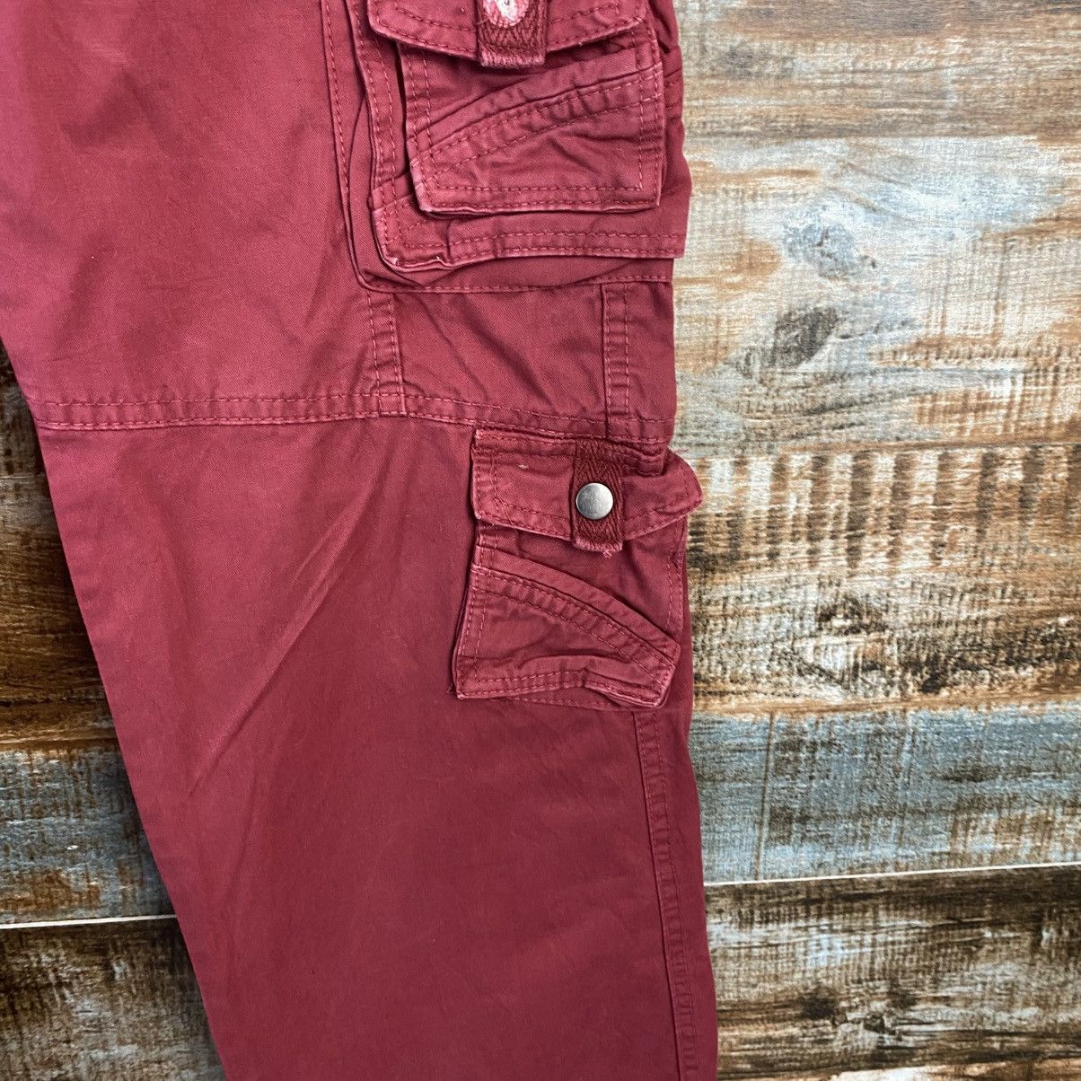 DL Japanese Brand Red Cargo Multipocket Pants #C1007