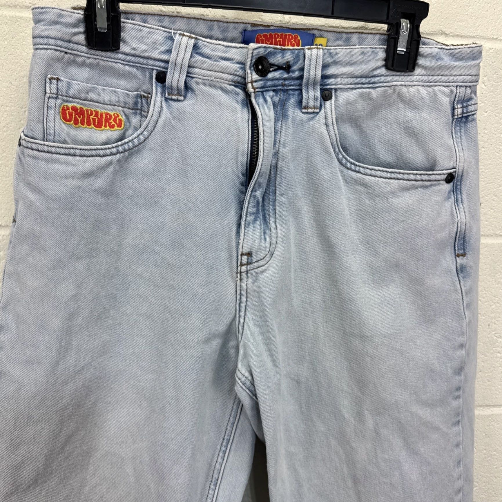 Empyre VINTAGE Empyre Jeans Skate Baggy Skater Denim 30 Light Wash Relaxed Fit Mens 30 Gray 90s Grunge Skateboarding Size US 30 / EU 46 - 4 Thumbnail