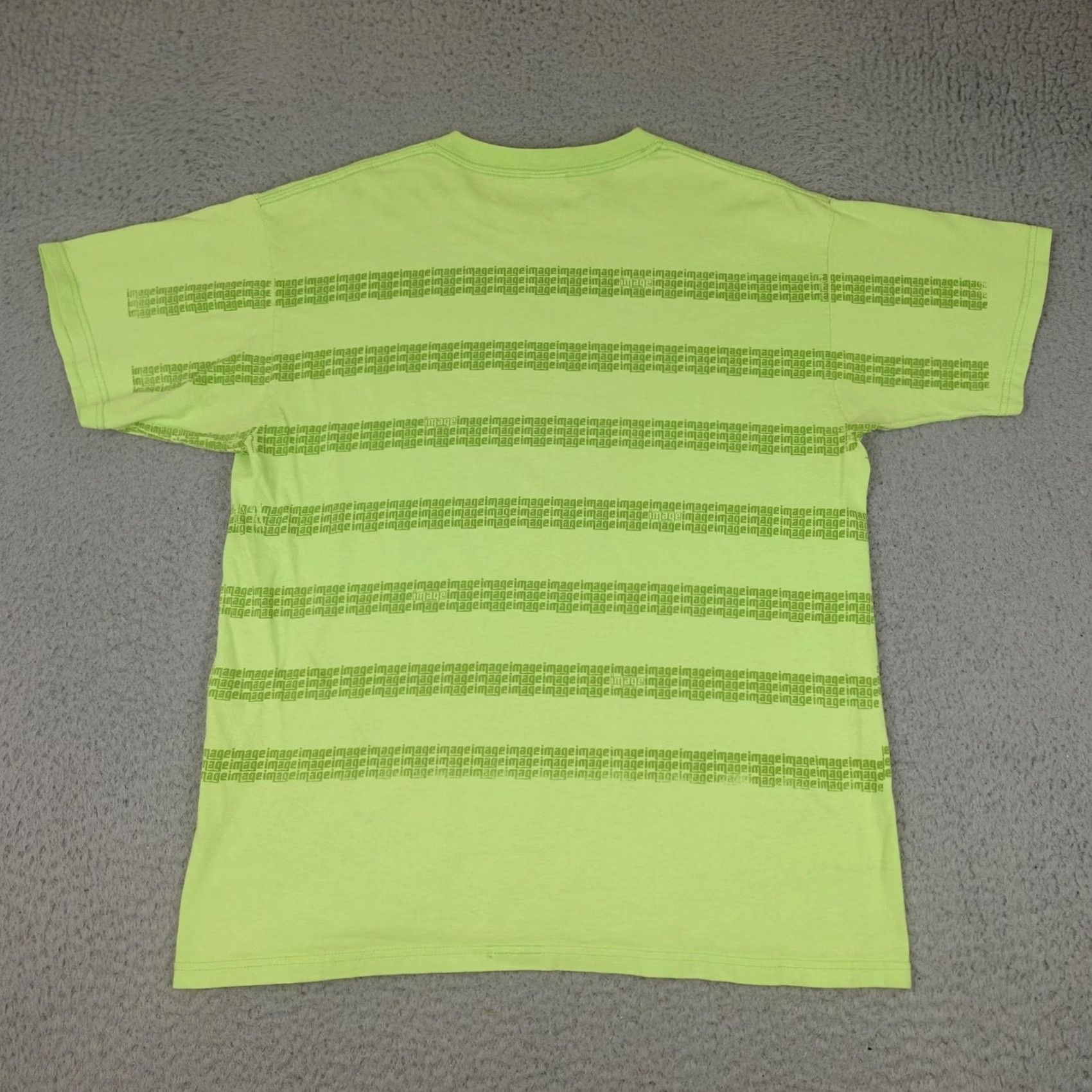 Anvil Anvil Shirt Mens Large Green Graphic Neon Image All Over Print AOP Tee Cotton Size US L / EU 52-54 / 3 - 2 Thumbnail