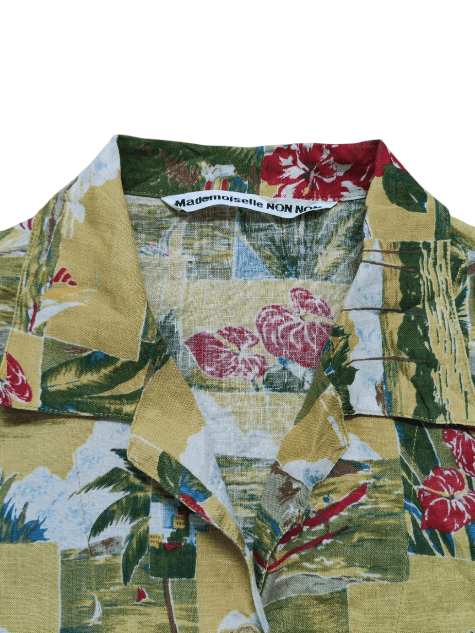 Mademoiselle Non Non Vintage Mademoiselle NON NON Hawaiian Open Collar Shirt Size M / US 6-8 / IT 42-44 - 4 Thumbnail