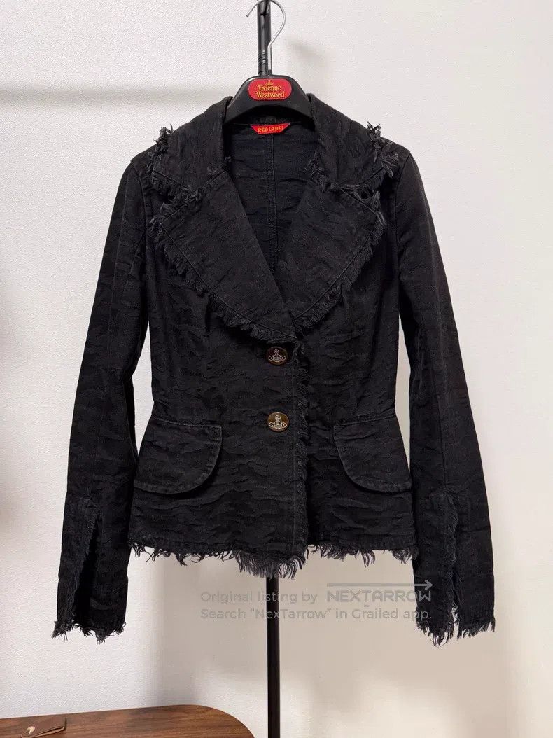 Vivienne Westwood Vivienne Westwood Fringed Denim Heart Collar Suit Size M / US 6-8 / IT 42-44 - 2 Thumbnail