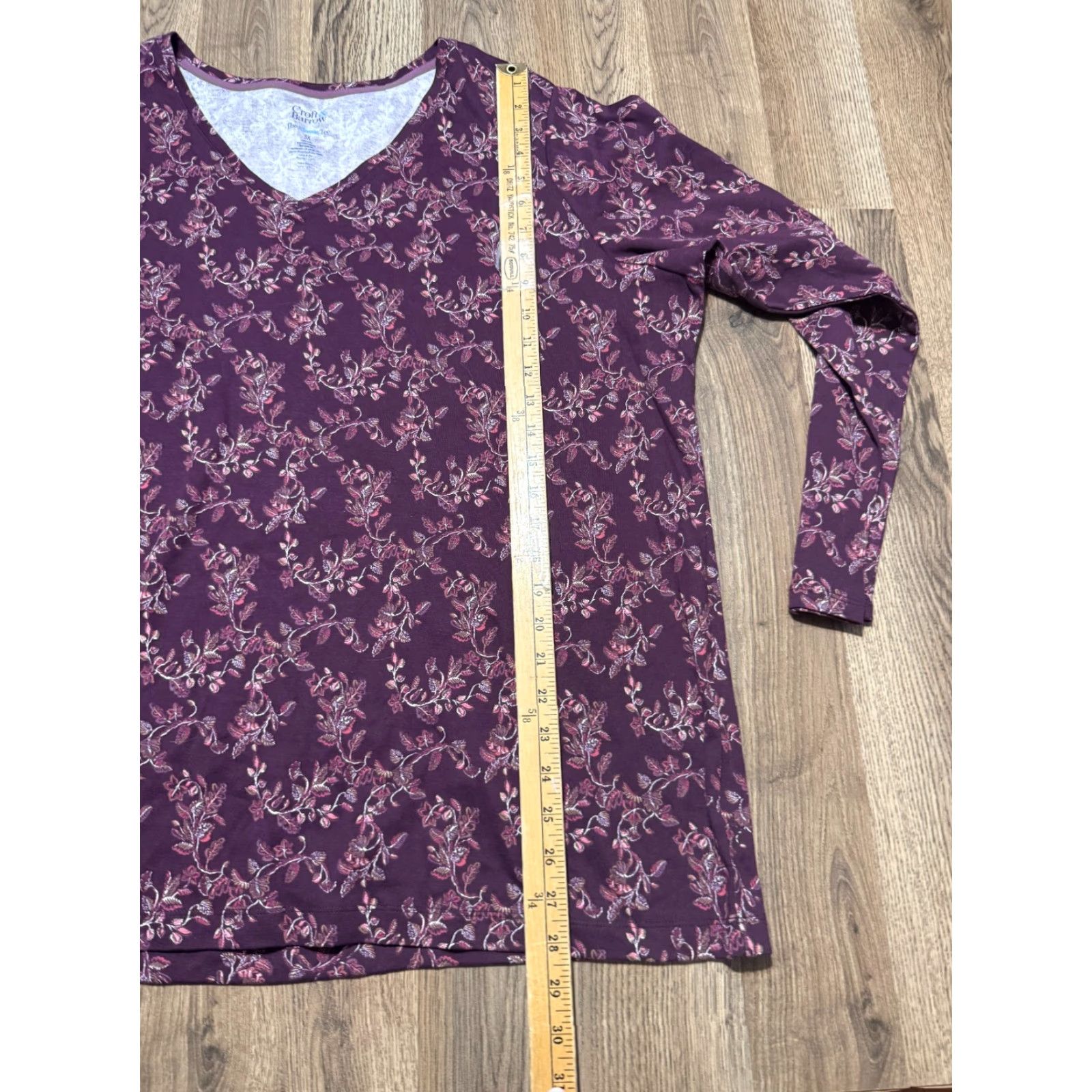 Croft & Barrow Croft & Barrow Shirts Women's 3X Purple Long Sleeve Tee Lightweight Classic Shirt Womens Plus Size T-Shirt 3X Purple Casual Size XXL / US 16-18 / IT 52-54 - 7 Thumbnail