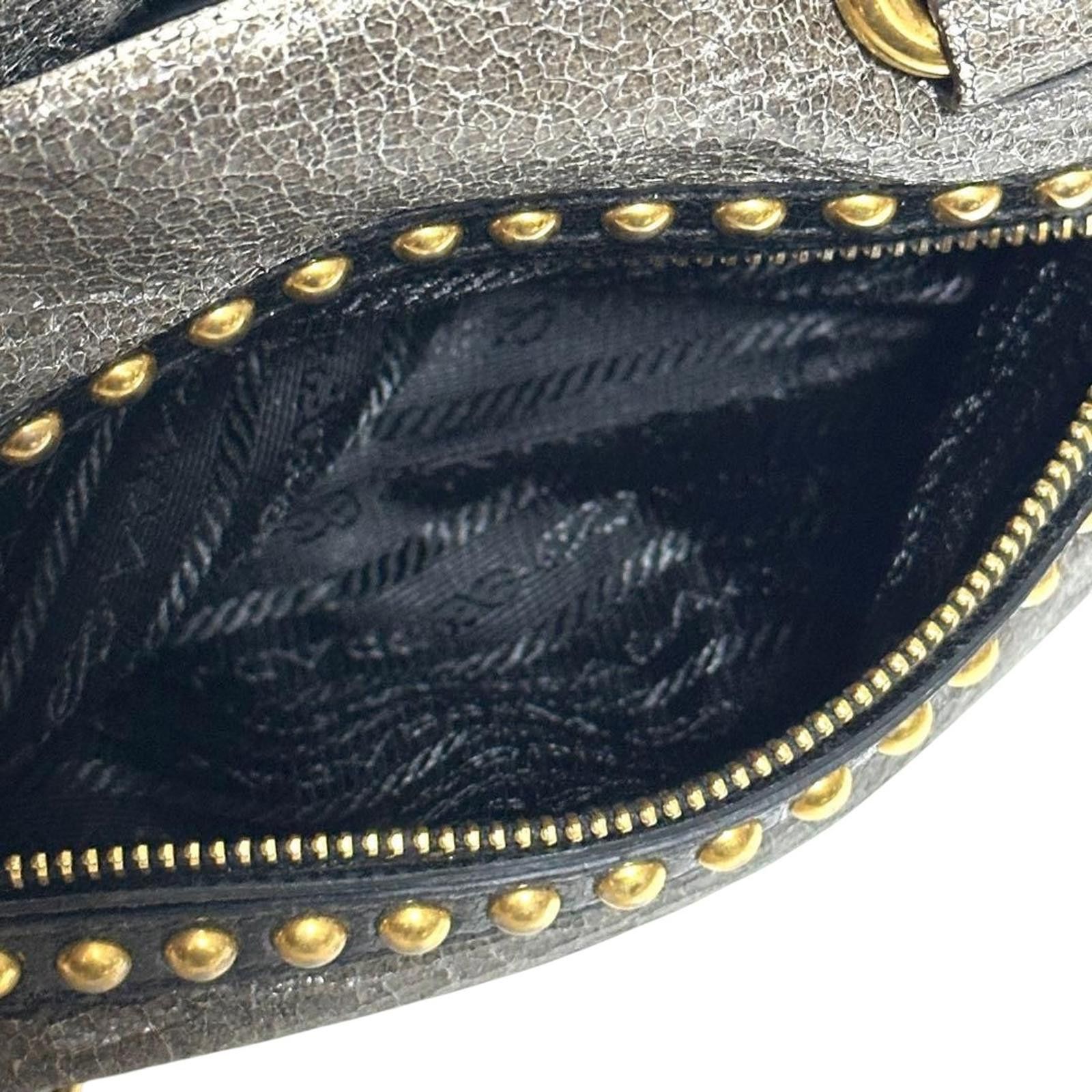 Prada Prada - Studded Leather Handbag Size ONE SIZE - 7 Thumbnail