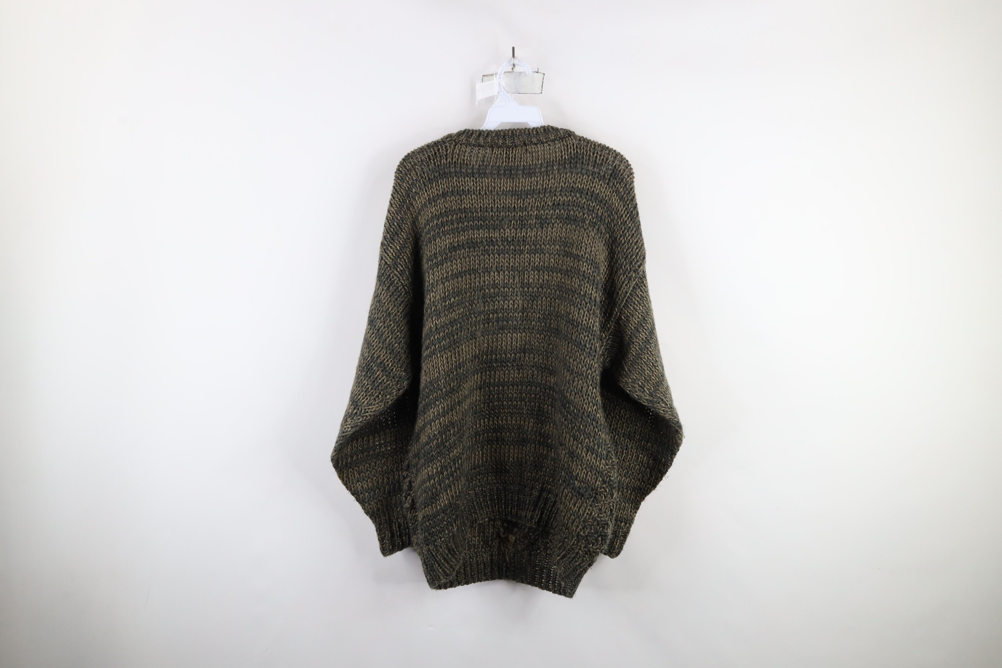 Vintage Vintage 90s Streetwear Chunky Crochet Cable Knit Sweater Size US L / EU 52-54 / 3 - 7 Thumbnail