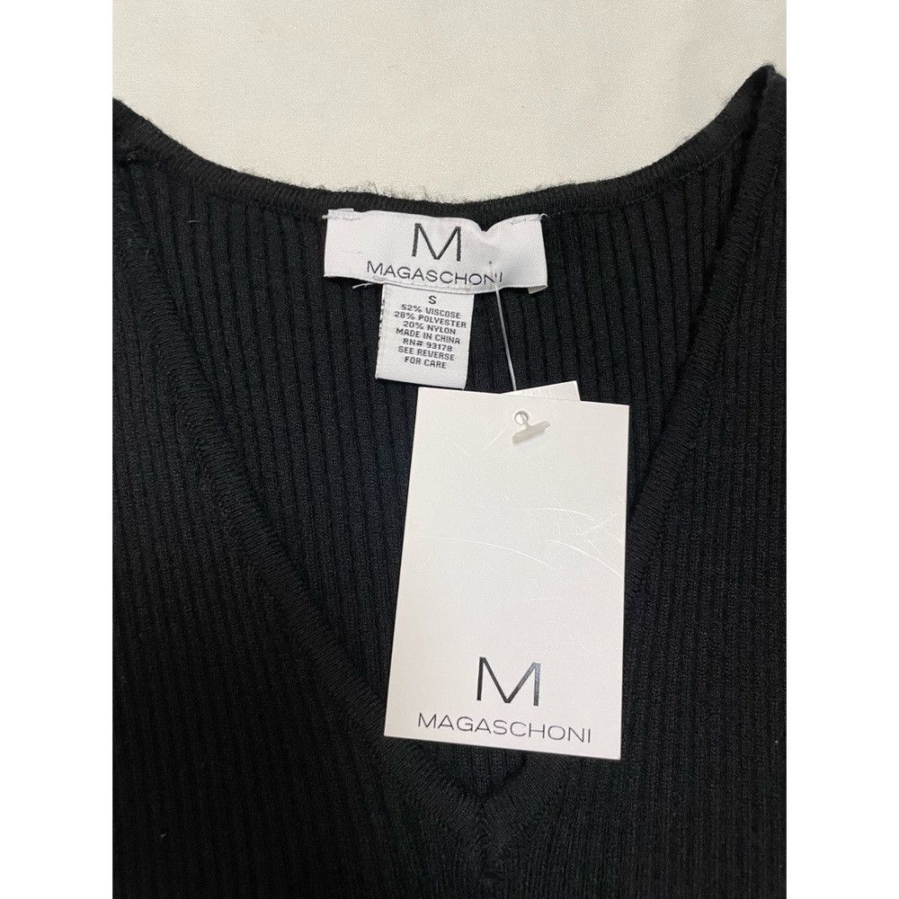 Magaschoni NWT New Magaschoni Sleeveless V-neck Ribbed Black Dress Siz Size S / US 4 / IT 40 - 6 Thumbnail