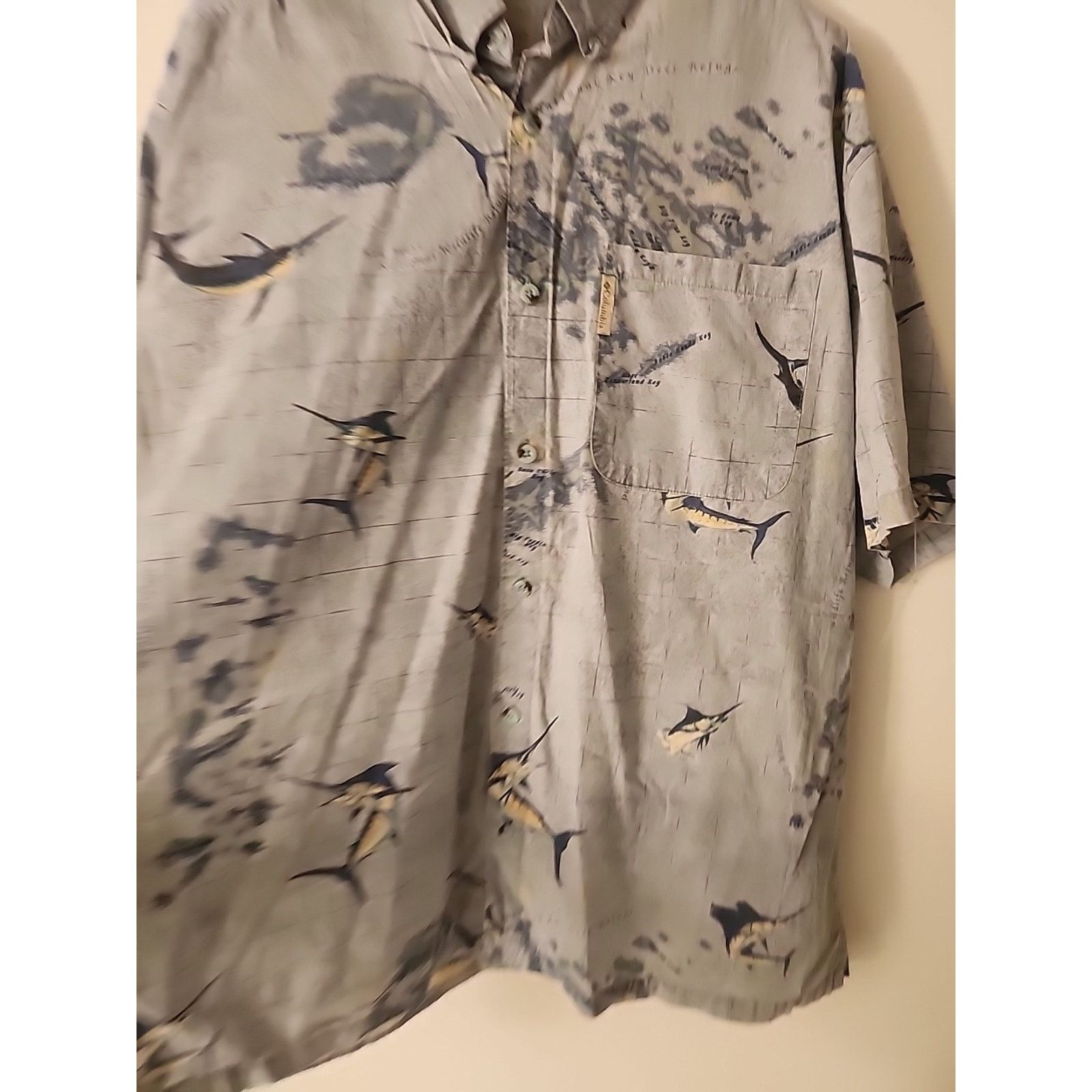 Columbia Columbia River Lodge Shirt Mens Size L Blue Marlin Fishing Size US L / EU 52-54 / 3 - 5 Thumbnail