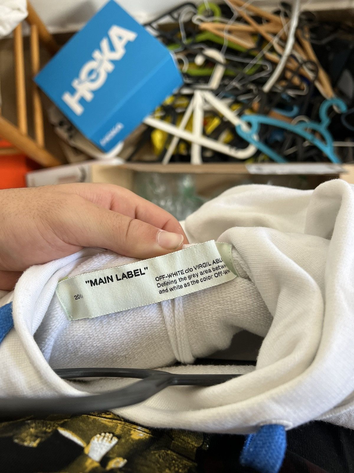 Off-White × Virgil Abloh Off white Acrylic Hoodie Size US XL / EU 56 / 4 - 11 Thumbnail