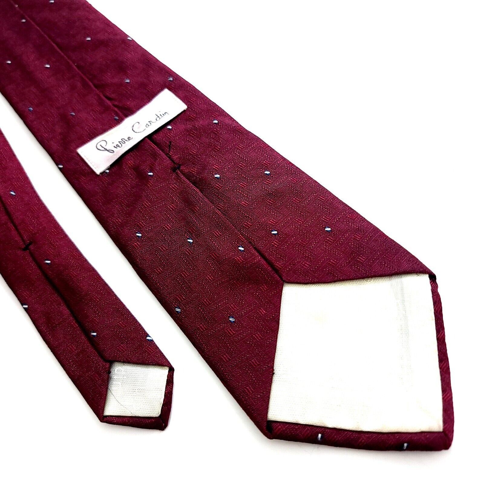 Pierre Cardin Pierre Cardin Red Woven Geometric Silk Tie Size ONE SIZE - 4 Thumbnail