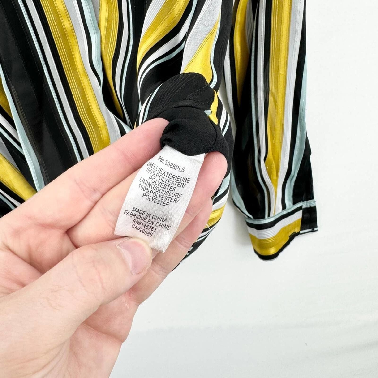 Parker Parker XS Deep V Neck Lola Long Sleeve Draped Wrap Black Size XS / US 0-2 / IT 36-38 - 4 Thumbnail