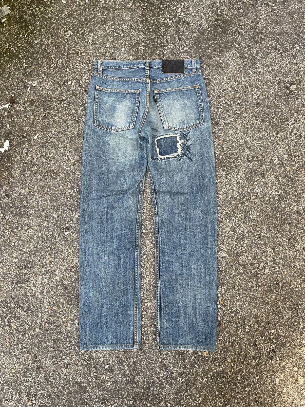 Japanese Brand Beams Japan Jeans Distressed Patchwork Sashiko Denim Size US 30 / EU 46 - 11 Thumbnail