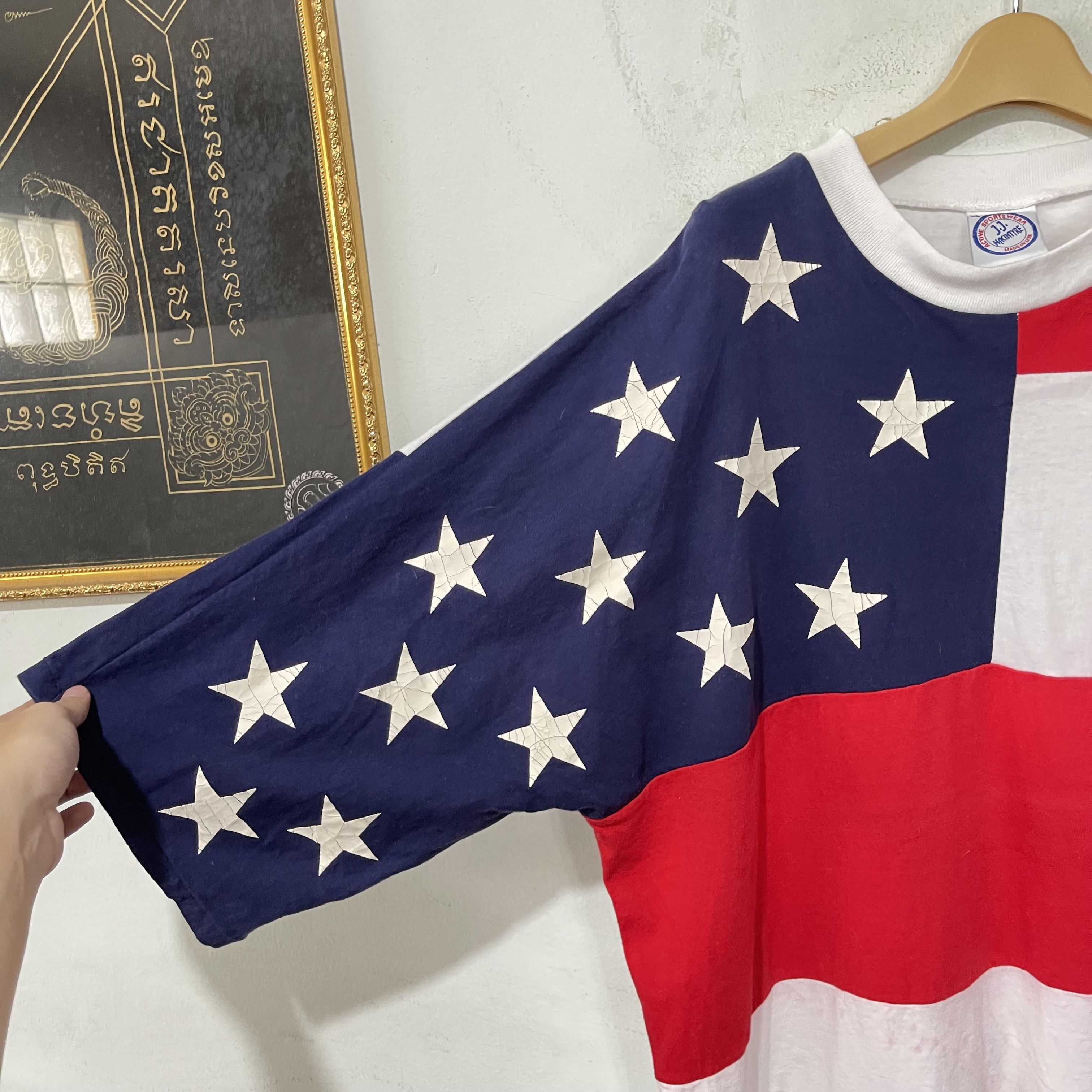 Vintage Vintage 90s The Statler Brothers USA Flag T-Shirt Size US XXL / EU 58 / 5 - 6 Thumbnail
