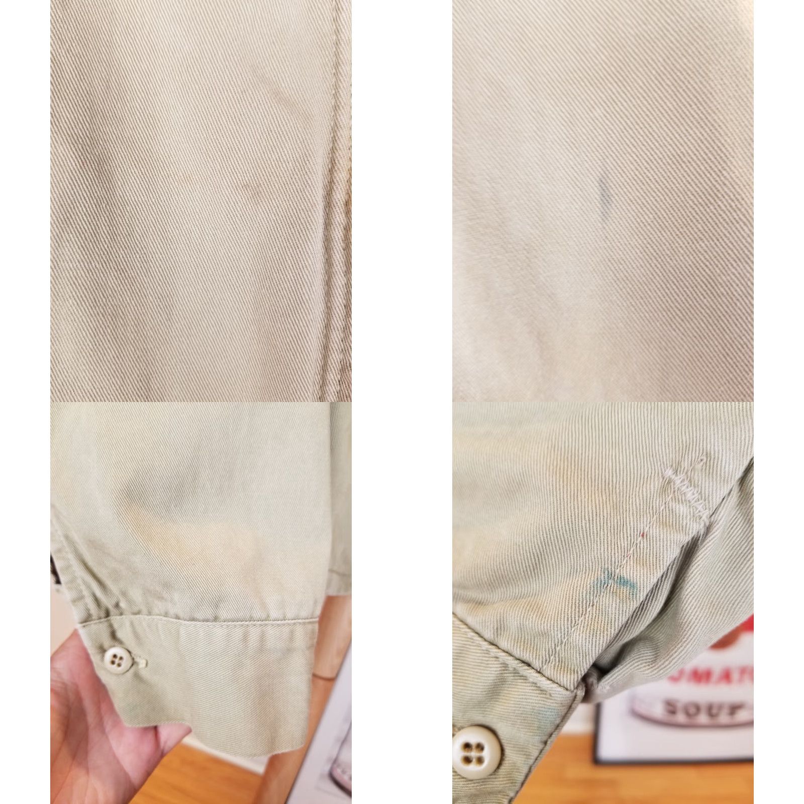 Vintage VINTAGE TUFNUF JACKET Mens Bomber Jacket Cotton Beige Detroit 50's L 21in 25in 24in 24in Flannel Lined Cap CTN Size US L / EU 52-54 / 3 - 8 Thumbnail