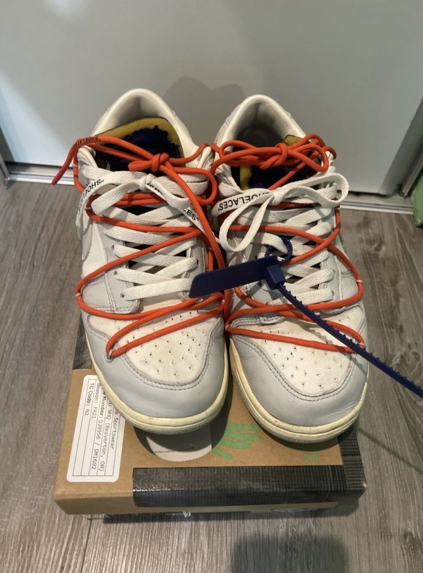 Off-White Nike Off White Dunks “Lot 23” Size US 9.5 / EU 42-43 - 8 Thumbnail