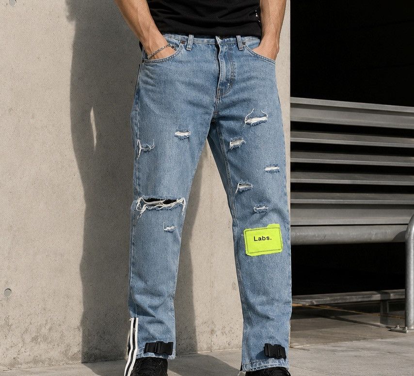 Other Santana Labs Custom Made Distressed Denim Jeans Size 31 Size US 31 - 1 Thumbnail