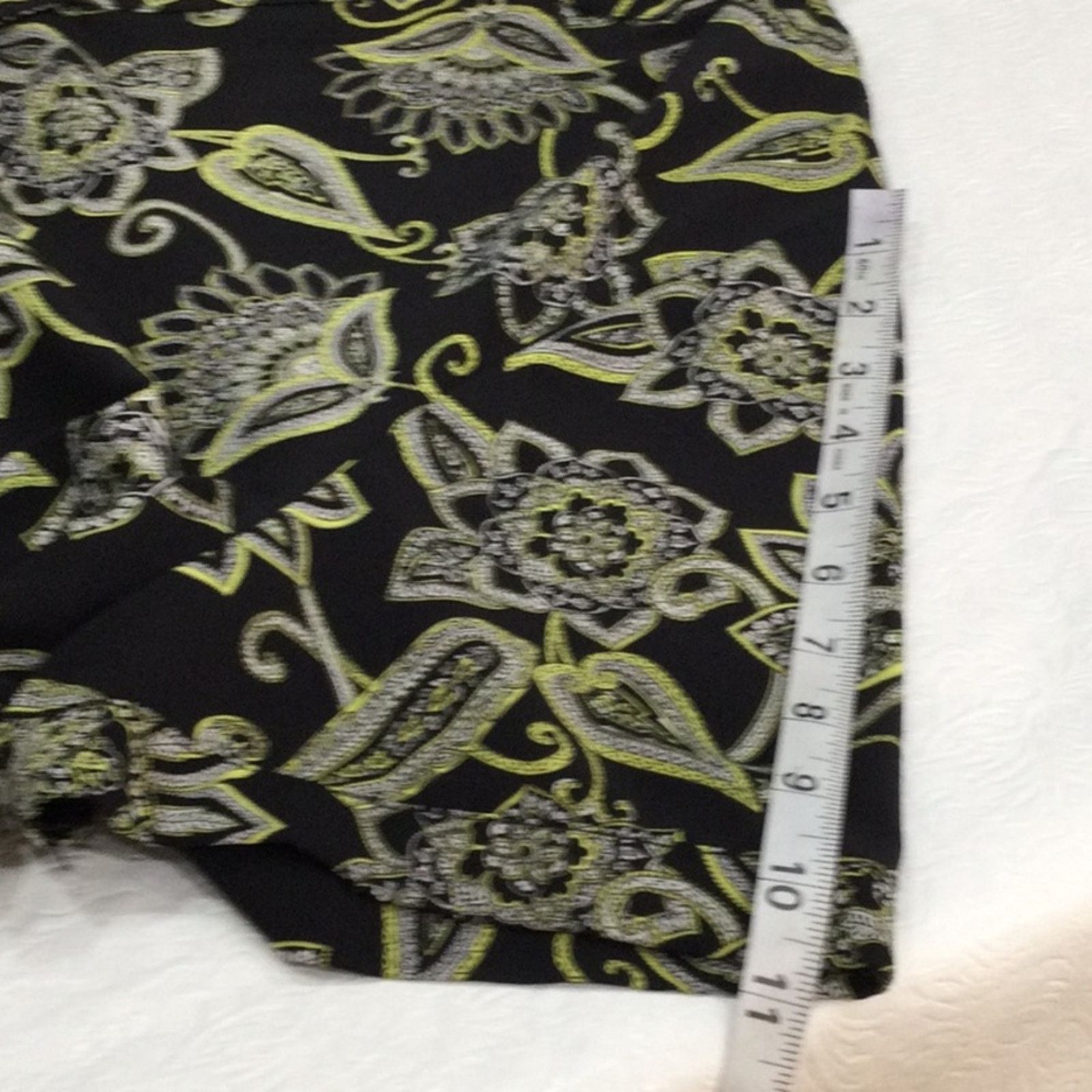Other Catherines Blk/Green Paisley Button Front Top 3X 26/28W Size 3XL / US 20-22 - 15 Thumbnail