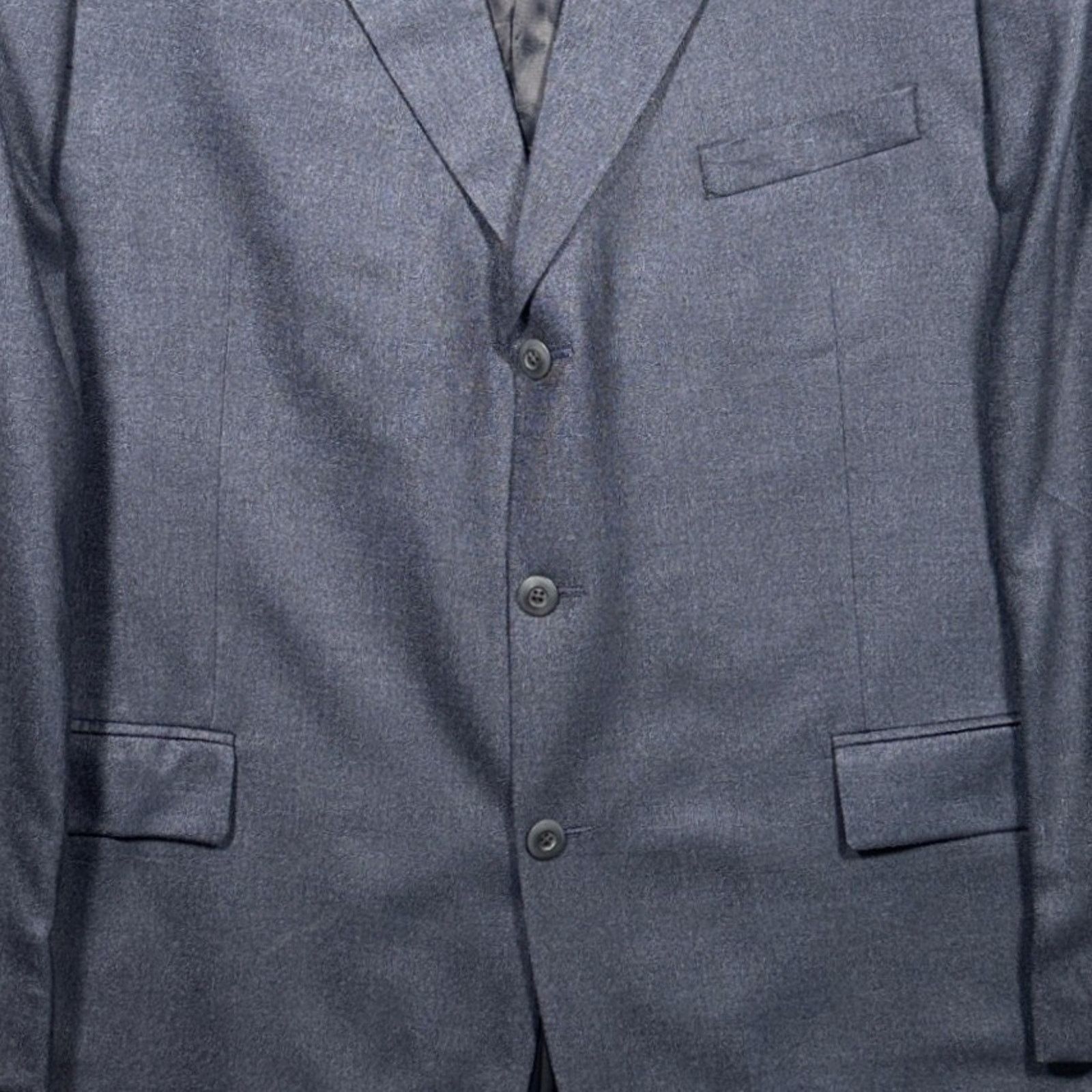 Other Carlo Mandrone Blazer Mens 50L Blue Grey Silk Wool Size 50L - 5 Thumbnail