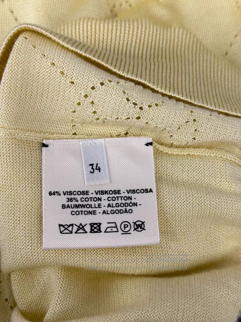 Hermes Hermes Yellow textured knit short-sleeve Size XXS / US 00 / IT 34 - 5 Thumbnail