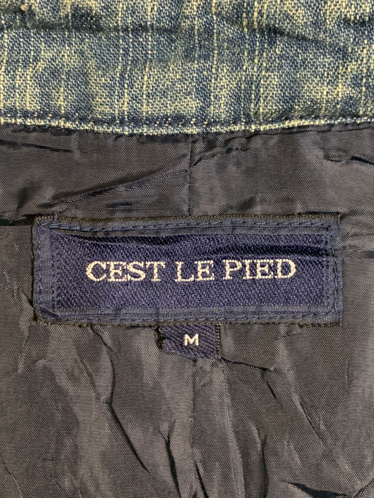 Japanese Brand Rare Design Vintage Cest Le Pied Denim Trench Coat Size M / US 6-8 / IT 42-44 - 4 Thumbnail