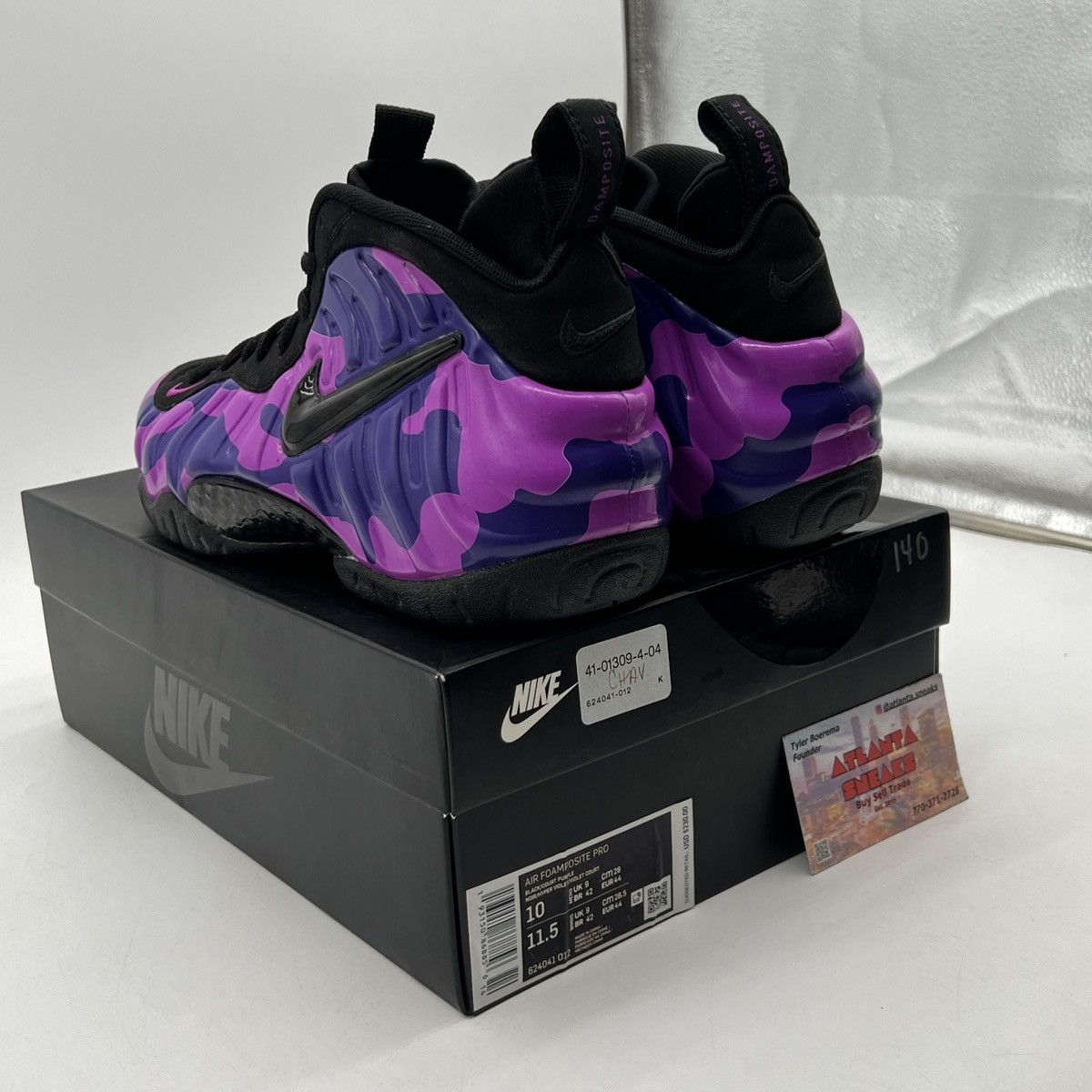 Nike Air Foamposite pro purple camo Size US 10 / EU 43 - 4 Thumbnail
