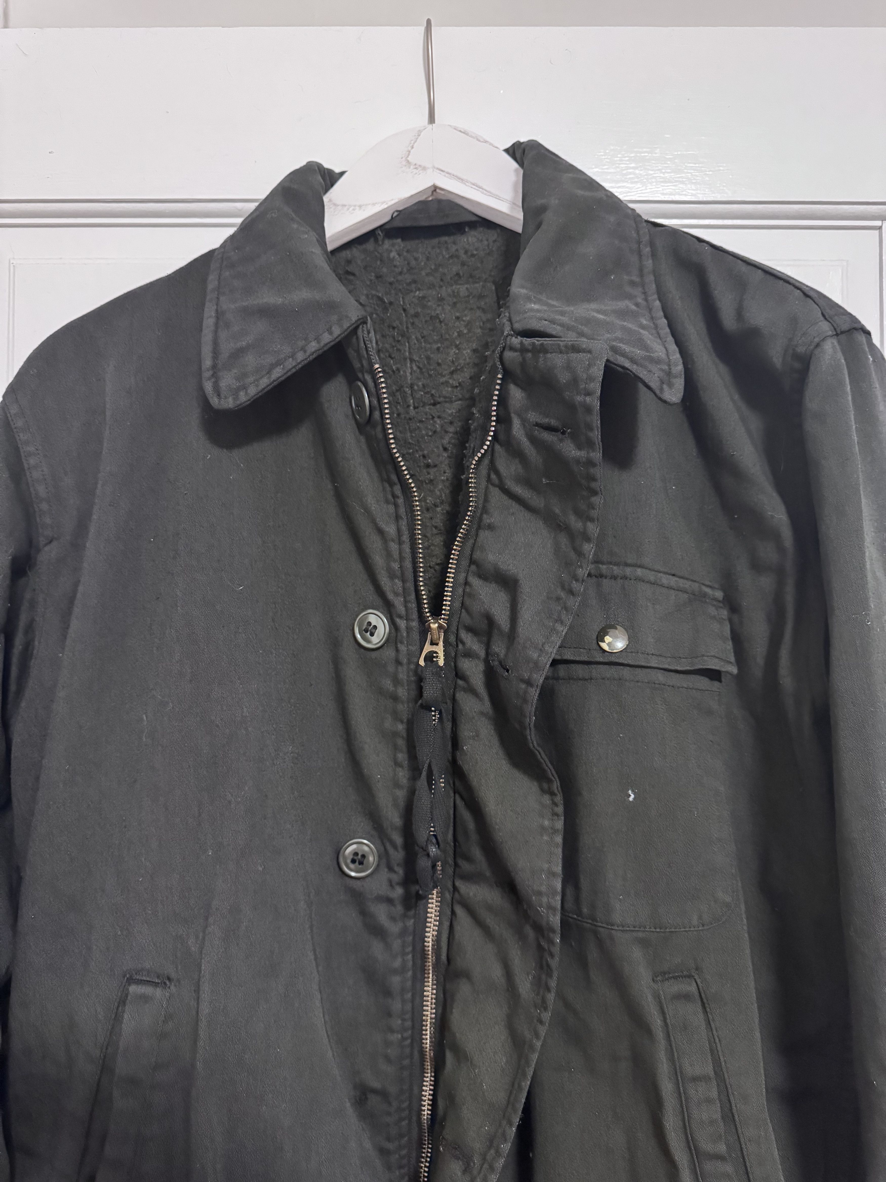Vintage Distressed/Thrashed A2 Fleece-Lined Deck Jacket Overdyed Size US L / EU 52-54 / 3 - 7 Thumbnail