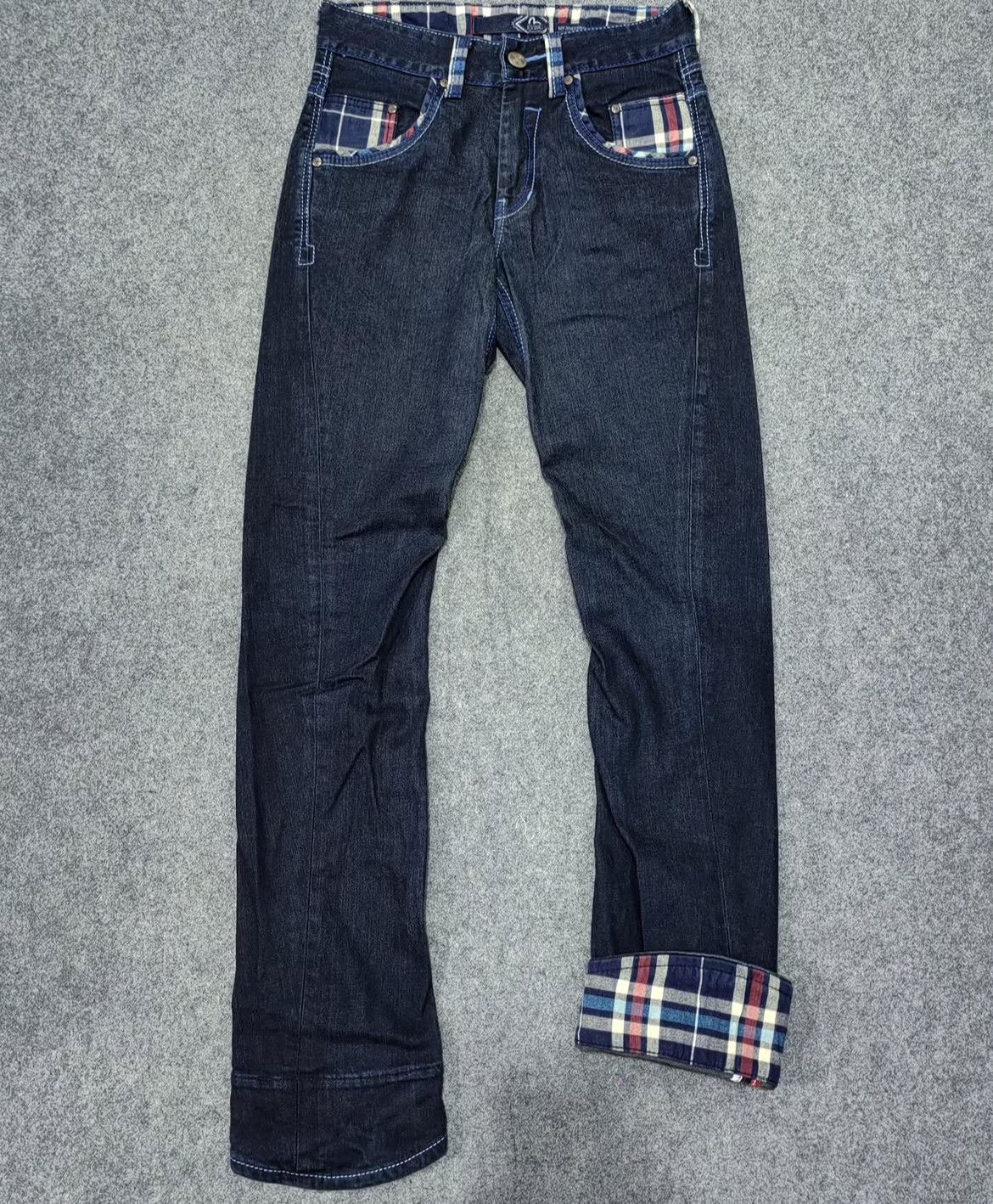 Japanese Brand 2000s Evisu Selvedge Plaid Jeans y2k Lgb Ifsix Size US 28 / EU 44 - 2 Thumbnail