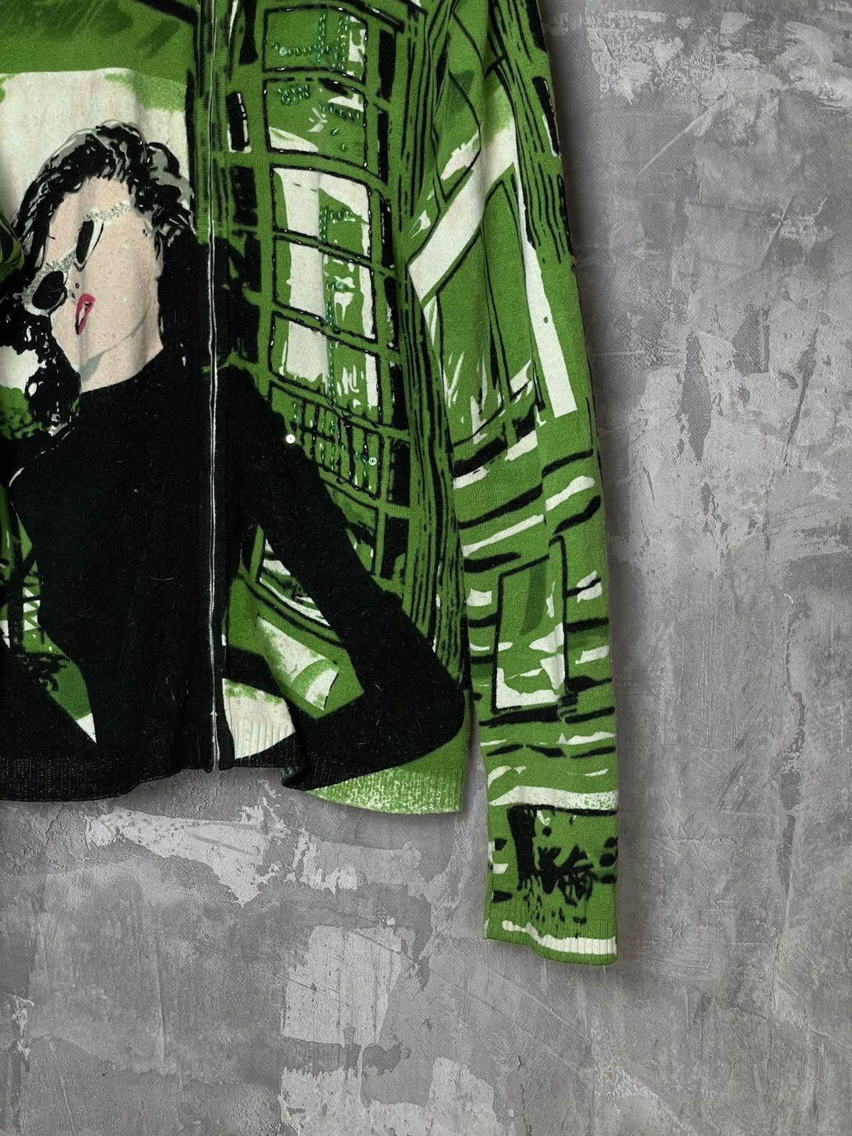 Custo Barcelona × Vintage Avant Garde Overprint Custo Barcelona Y2K Coloured Sweater Size M / US 6-8 / IT 42-44 - 6 Thumbnail