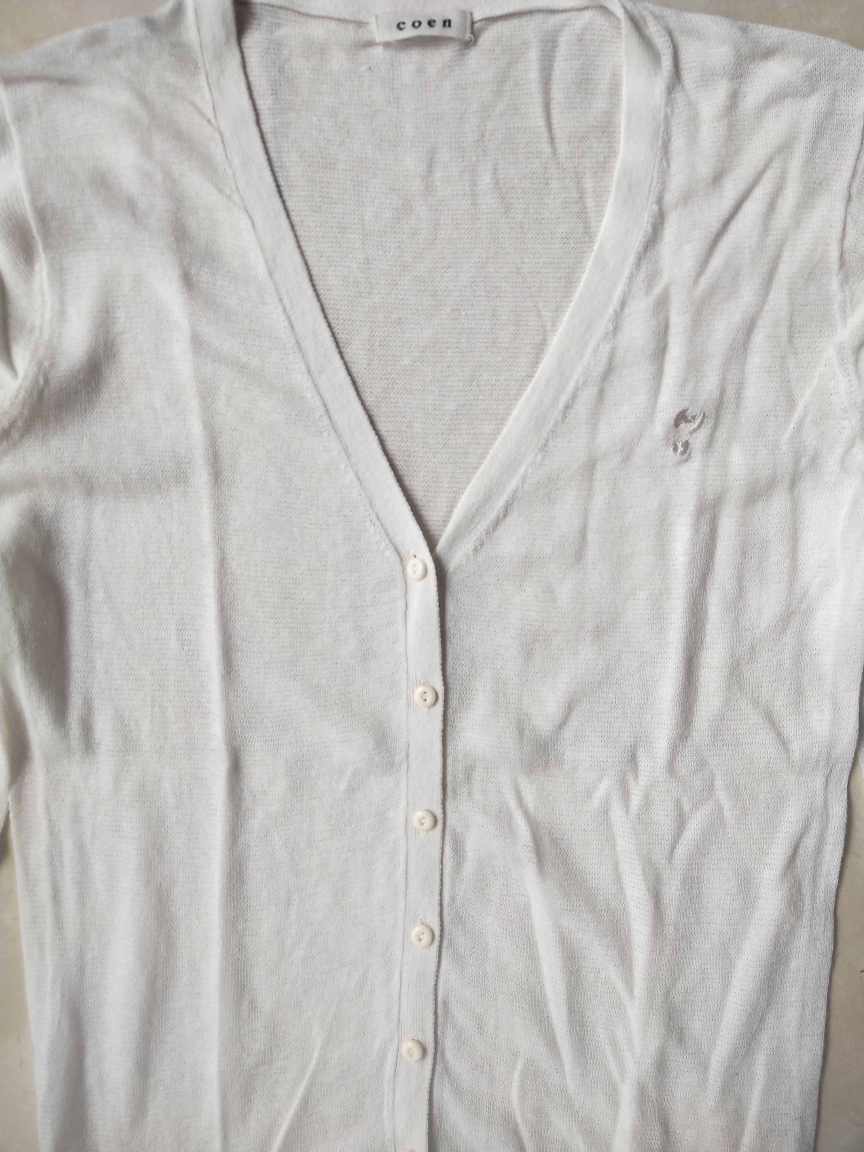 United Arrows Coen by United Arrows Linen Blend Cardigan Size L / US 10 / IT 46 - 2 Thumbnail