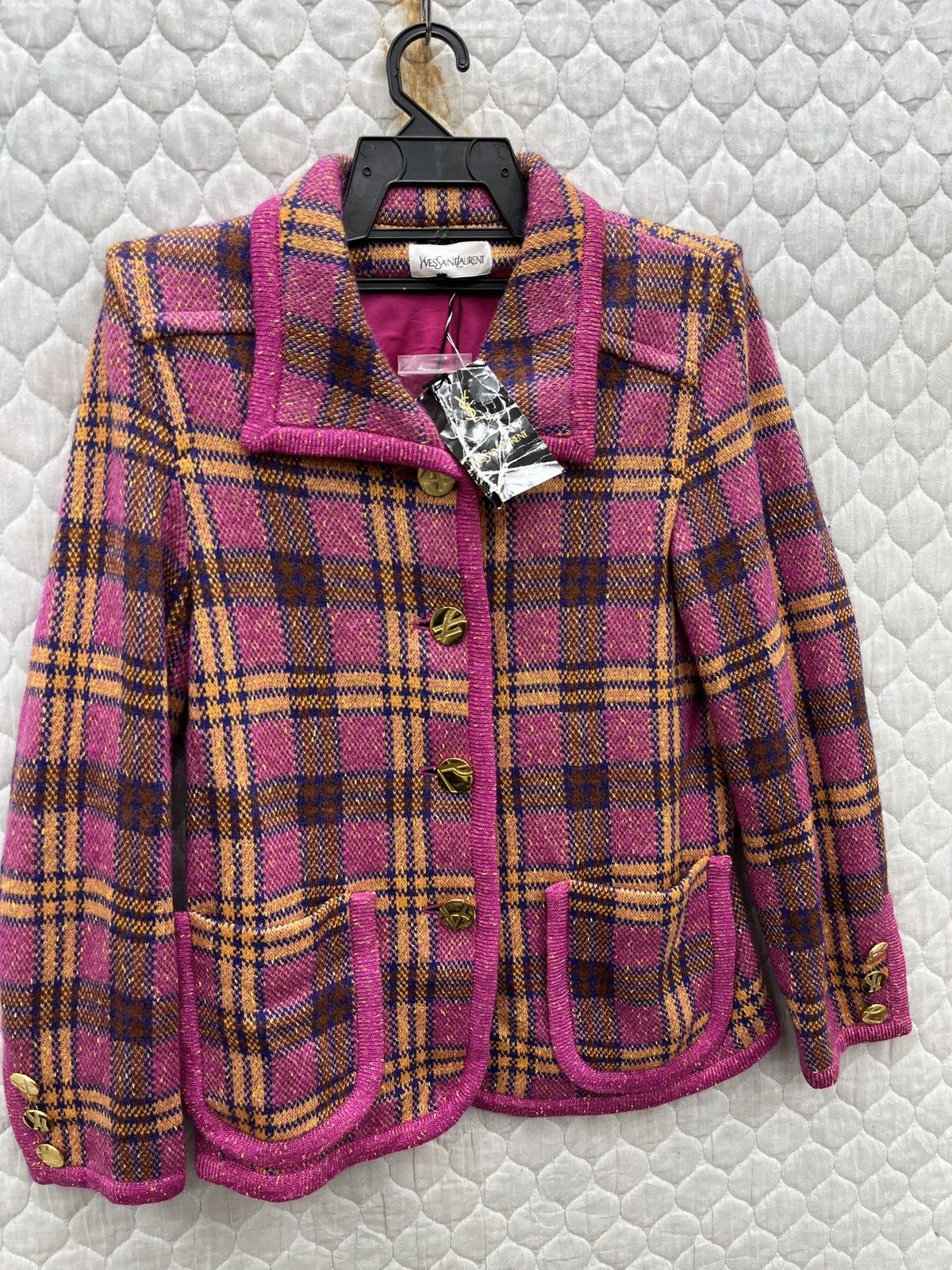 Yves Saint Laurent 🔥🔥🔥STEALS YVES SAINT LAURENT TWEED JACKET Size M / US 6-8 / IT 42-44 - 2 Thumbnail