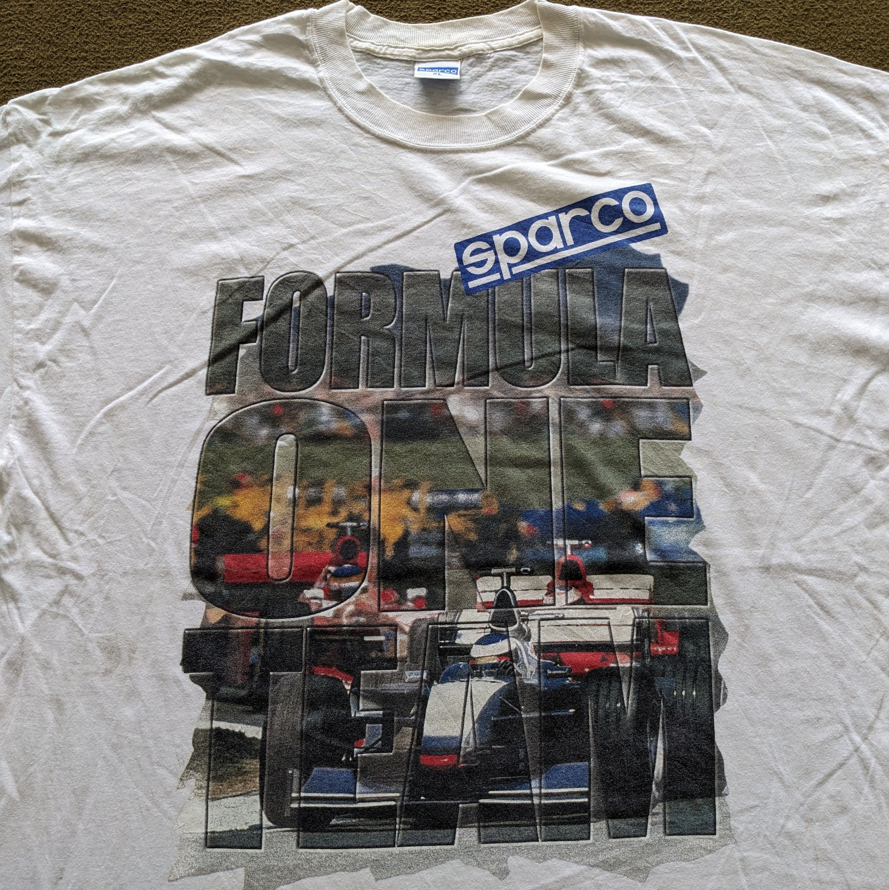 Vintage Vintage SPARCO Formula One Racing T-shirt Size US XXL / EU 58 / 5 - 2 Thumbnail