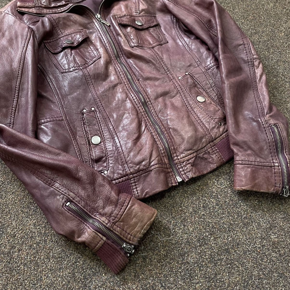 Genuine Leather Vintage Y2K Leather Jacket Biker Punk Opium BALENCIAGA Style Size M / US 6-8 / IT 42-44 - 2 Thumbnail