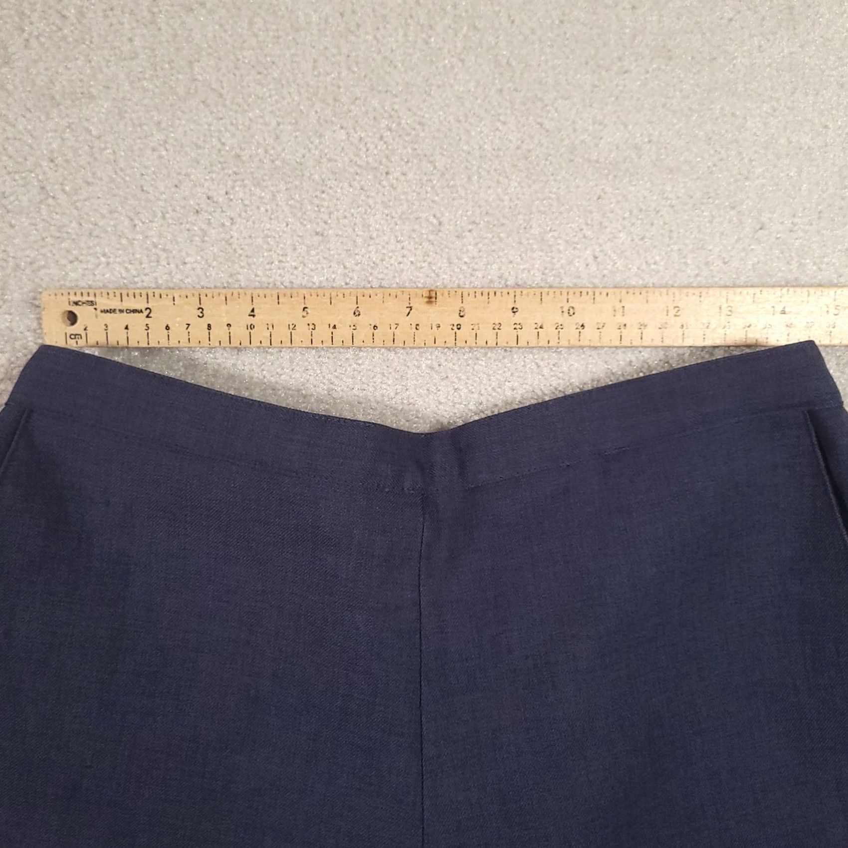 Vintage Alfred Dunner Pants Womens 12 Blue Pull On Elastic Waist Polyester Slacks Size 34" / US 12 / IT 48 - 2 Thumbnail