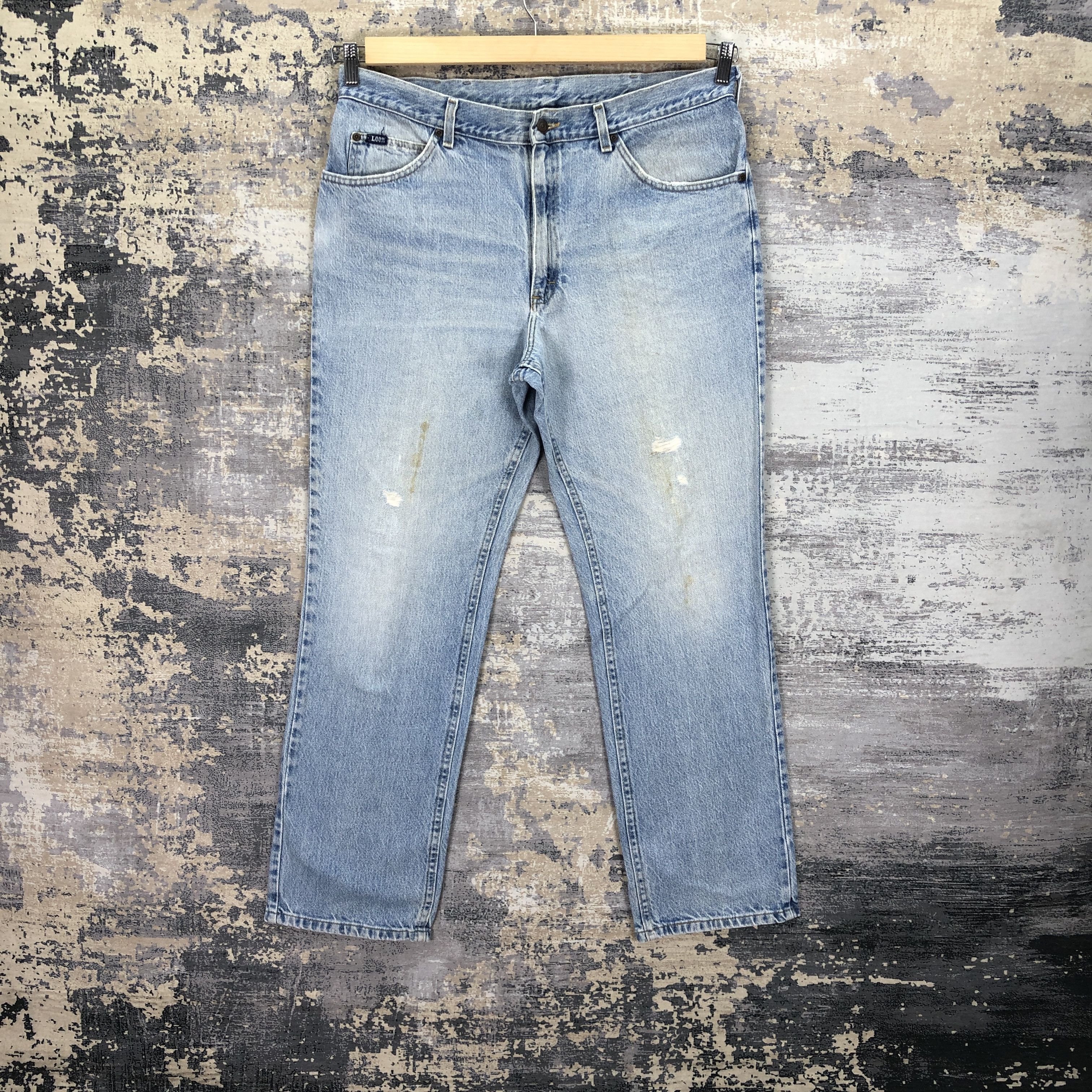 Lee Vintage 90s Lee Faded Light Wash Jeans Stonewash Denim Pants Size US 36 / EU 52 - 1 Thumbnail