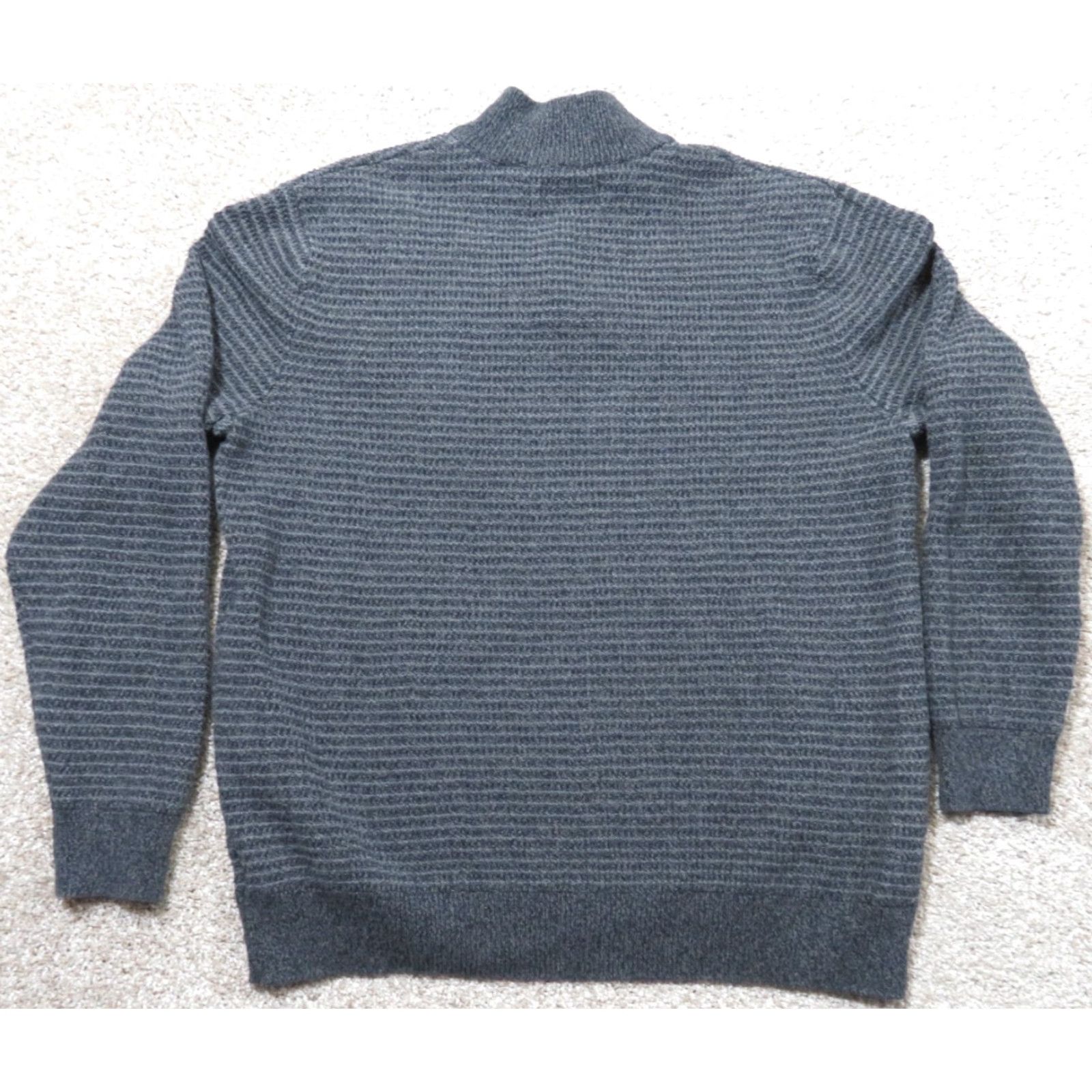 Chaps Chaps Sweater XL Gray 100% Cotton Mock Neck Long Sleeve Elbow Patches Button Logo Casual Workwear Mens Size US XL / EU 56 / 4 - 7 Thumbnail