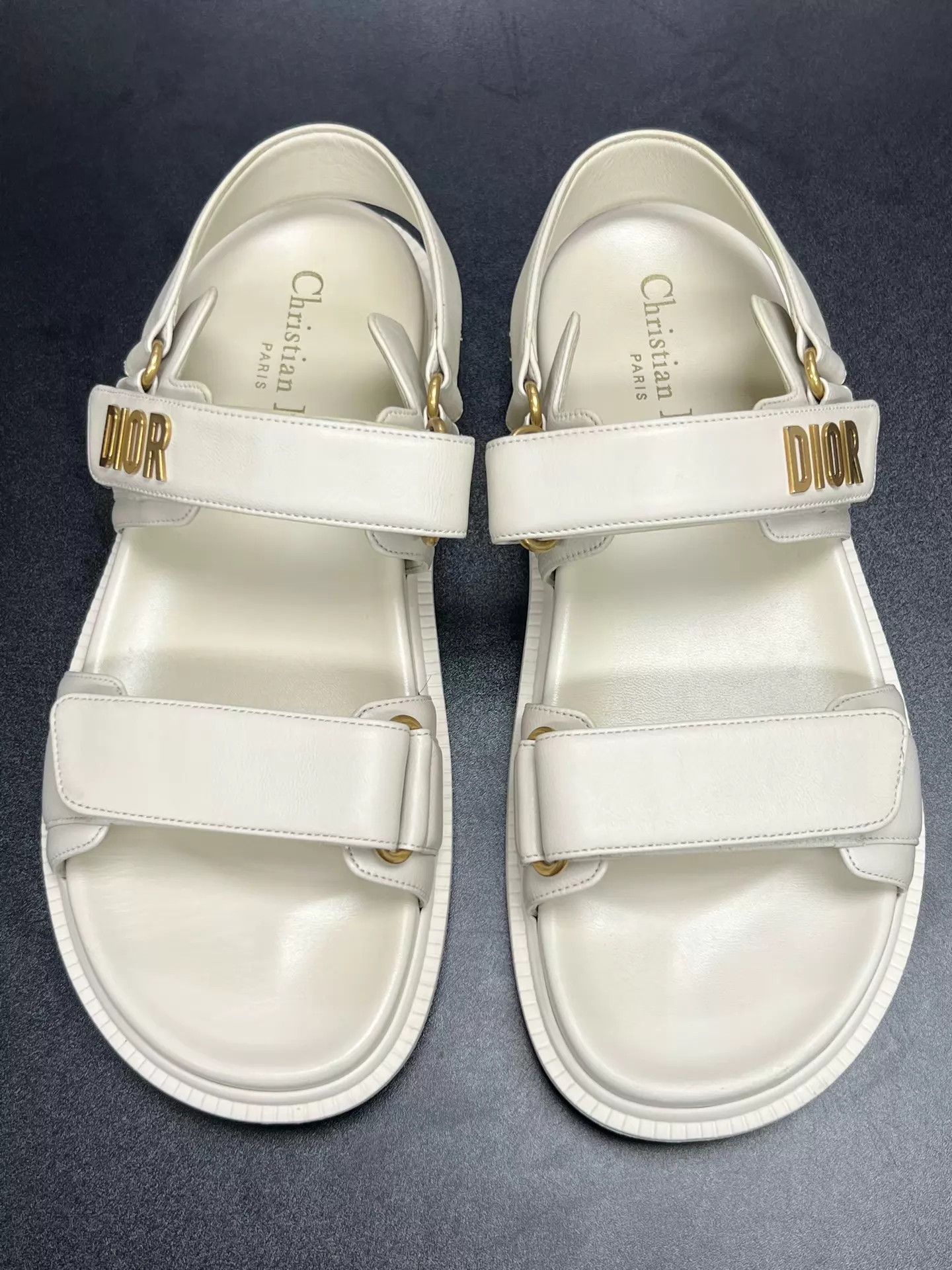 Dior DIOR D-Connect Sandal Cream 38 Size US 7.5 / IT 37.5 - 3 Thumbnail