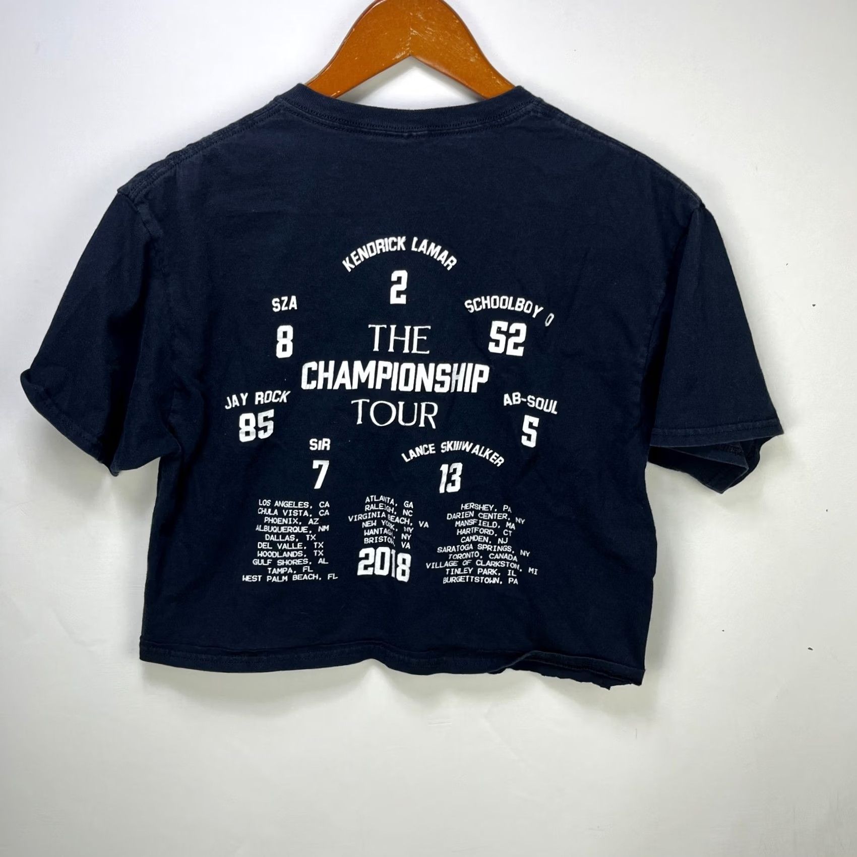 Vintage VINTAGE Kendrick Lamar DAMN Championship Tour Cropped T Shirt S/M Womens Size S / US 4 / IT 40 - 3 Thumbnail