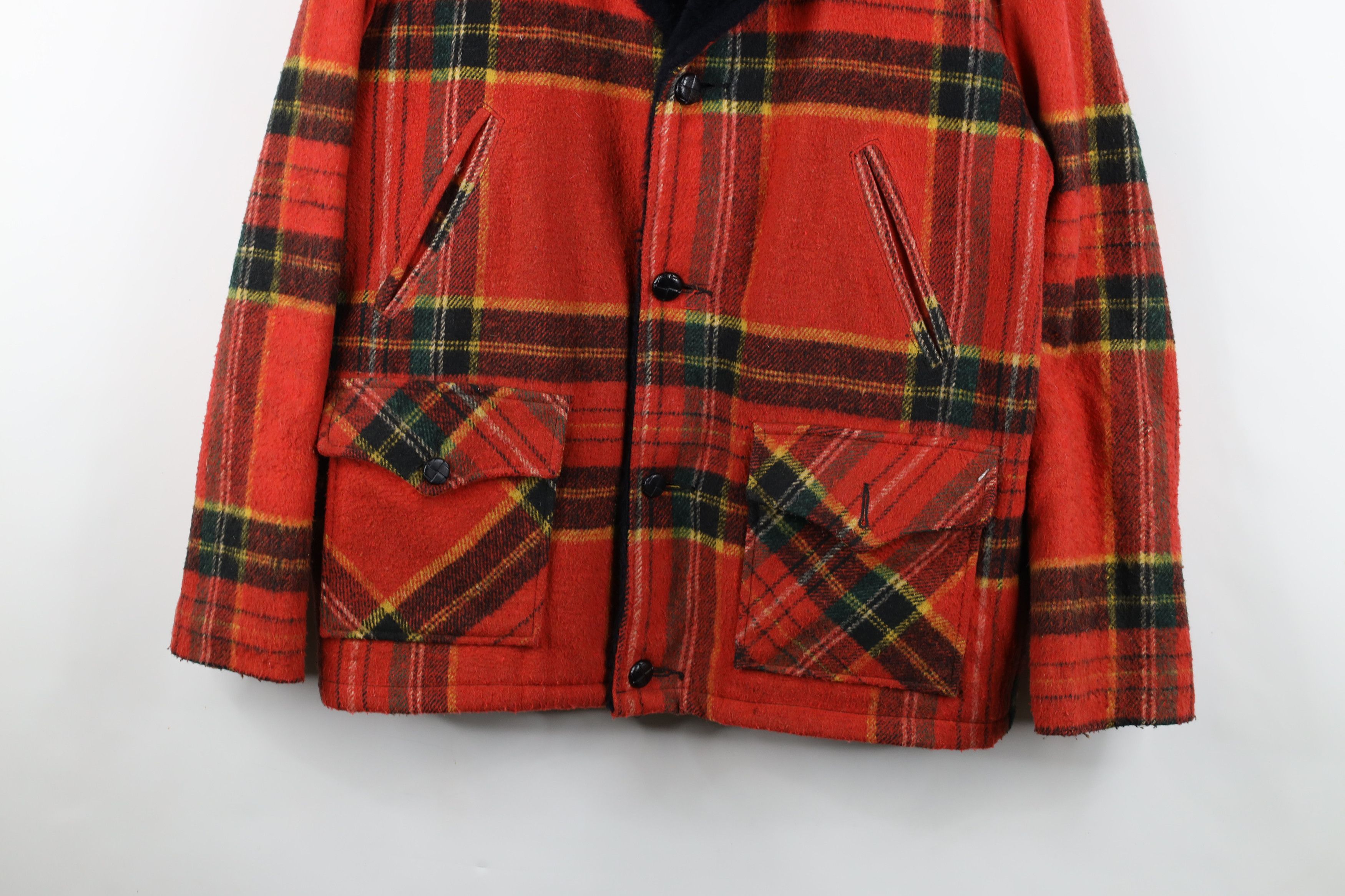 Vintage Vintage 70s Streetwear Fleece Lined Wool Button Jacket USA Size US L / EU 52-54 / 3 - 3 Thumbnail