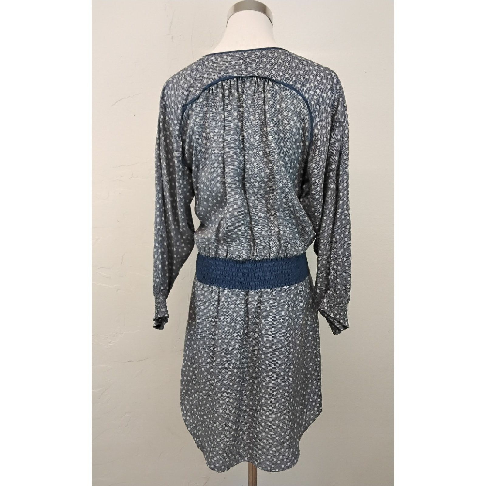 Rebecca Taylor Rebecca Taylor Dress Women's 4 Blue/White Polka Dots Size S / US 4 / IT 40 - 5 Thumbnail