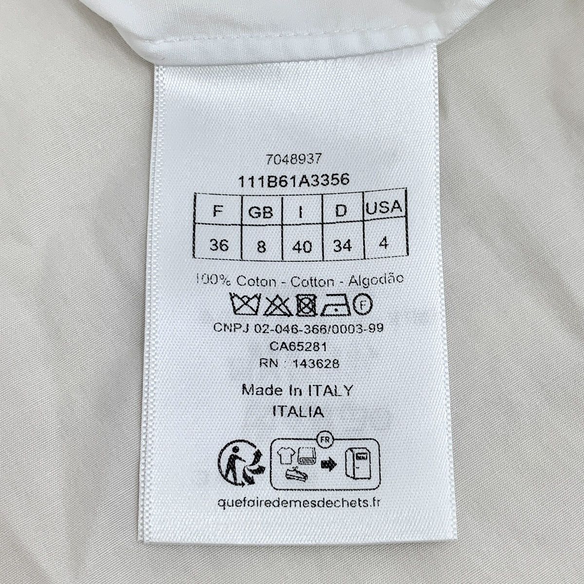 Dior Dior White Bee Embroidered Short Sleeve Shirt K26WX Size XS / US 0-2 / IT 36-38 - 6 Thumbnail