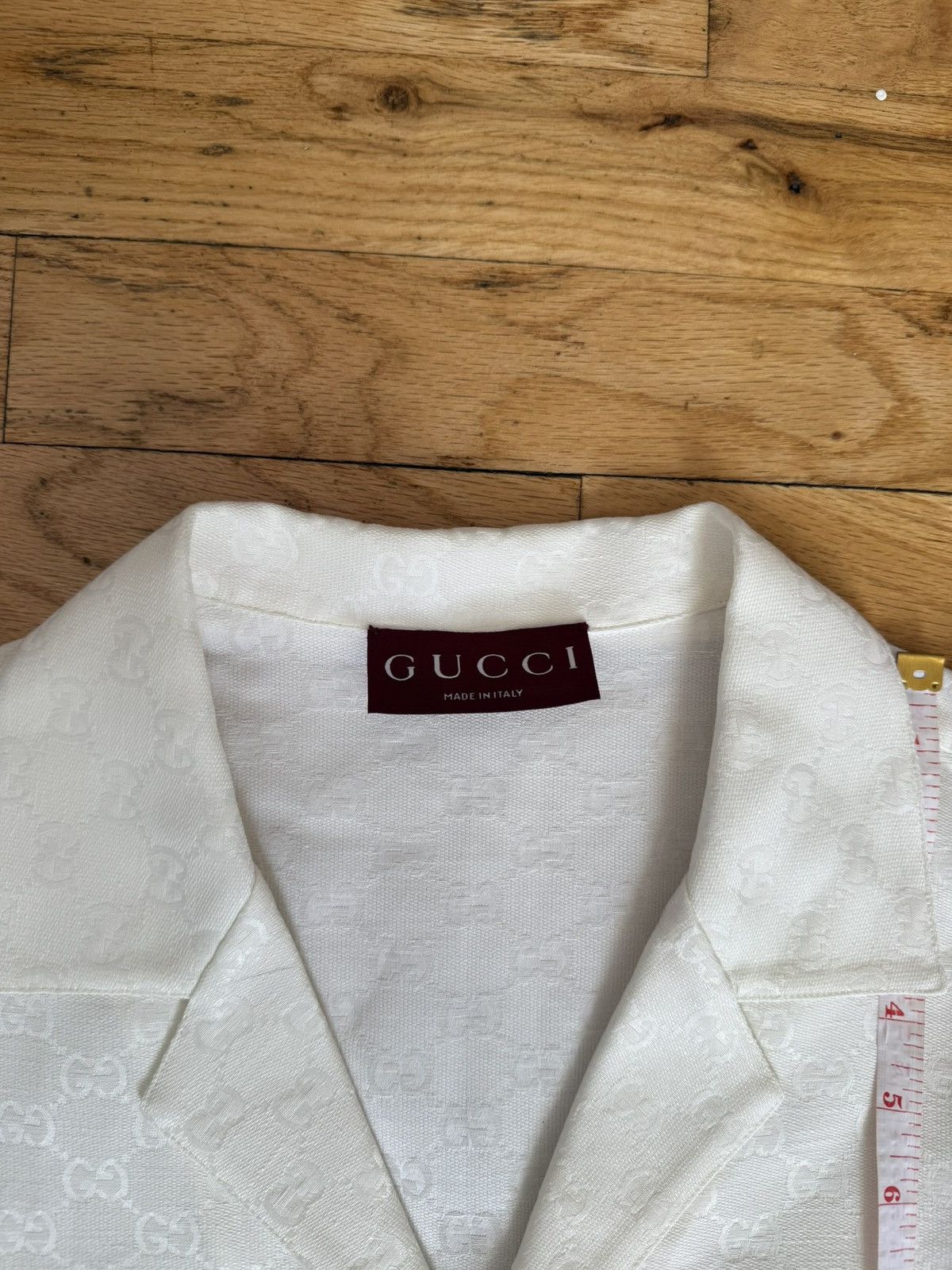 Gucci Gucci Linen Blend GG Shirt Size US M / EU 48-50 / 2 - 4 Thumbnail