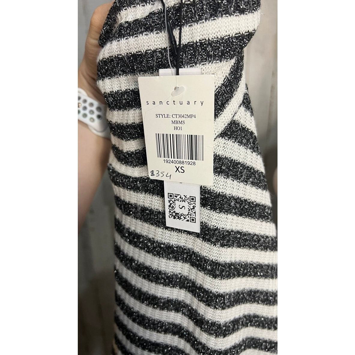 Sanctuary NWT Sanctuary Women's XS Metallic Stripe Turtleneck Sweater Size XS / US 0-2 / IT 36-38 - 8 Thumbnail