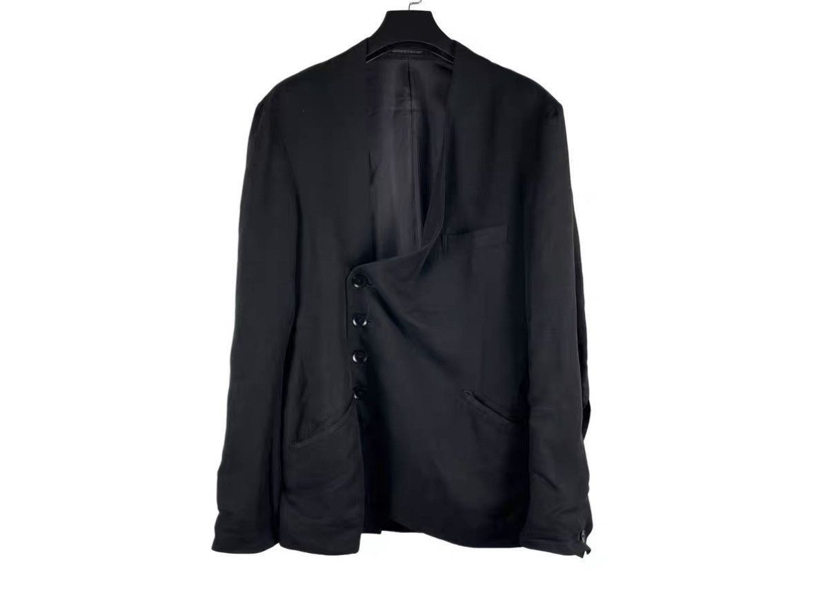 Yohji Yamamoto Black Button-Front Light Jacket Size L Size US L / EU 52-54 / 3 - 1 Thumbnail