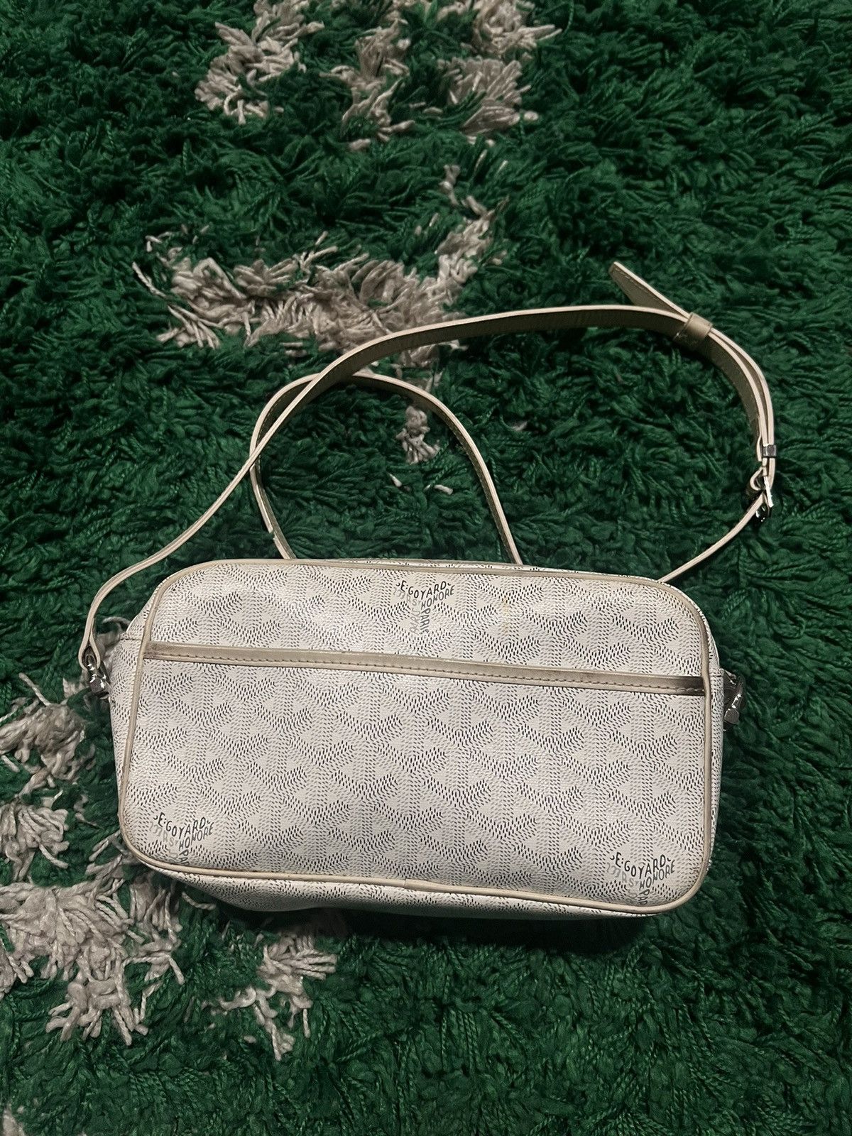 Goyard Crossbody Capvert Bag in White, Men's