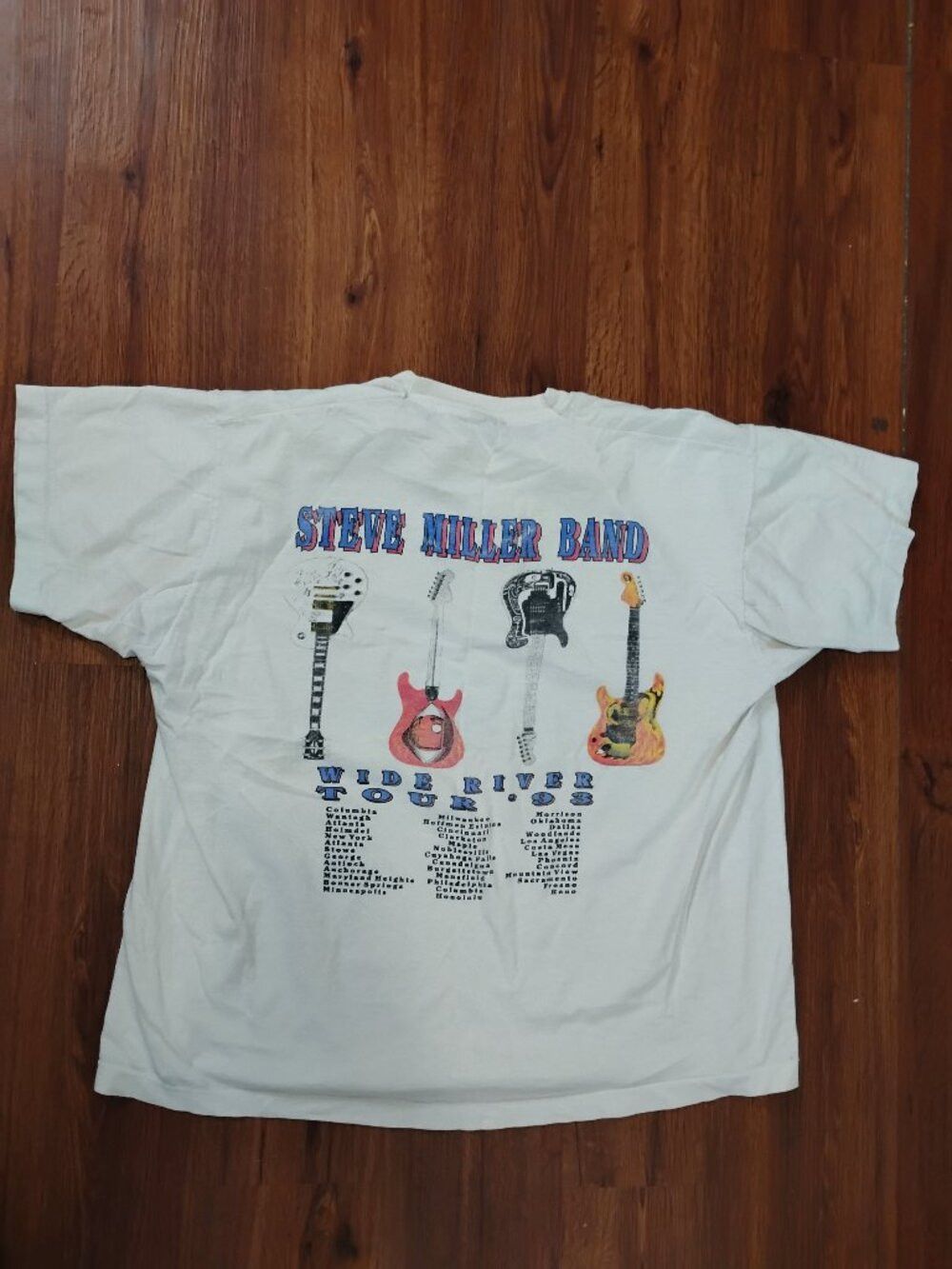 Band Tees Vintage Steve Miller Band Wide River Tour 1993 T-Shirt Size US XL / EU 56 / 4 - 4 Thumbnail