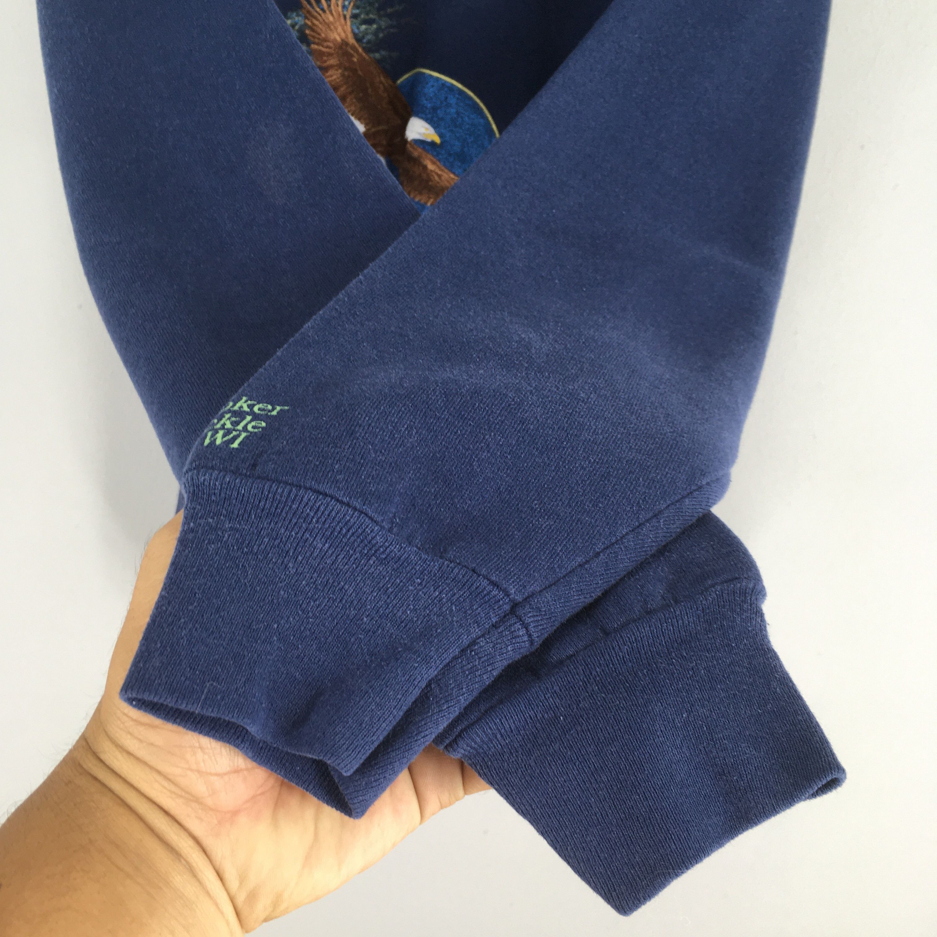 Habitat Vintage 90s Alaska Bald Eagles Blue Sweatshirt XLarge Size US XL / EU 56 / 4 - 3 Thumbnail