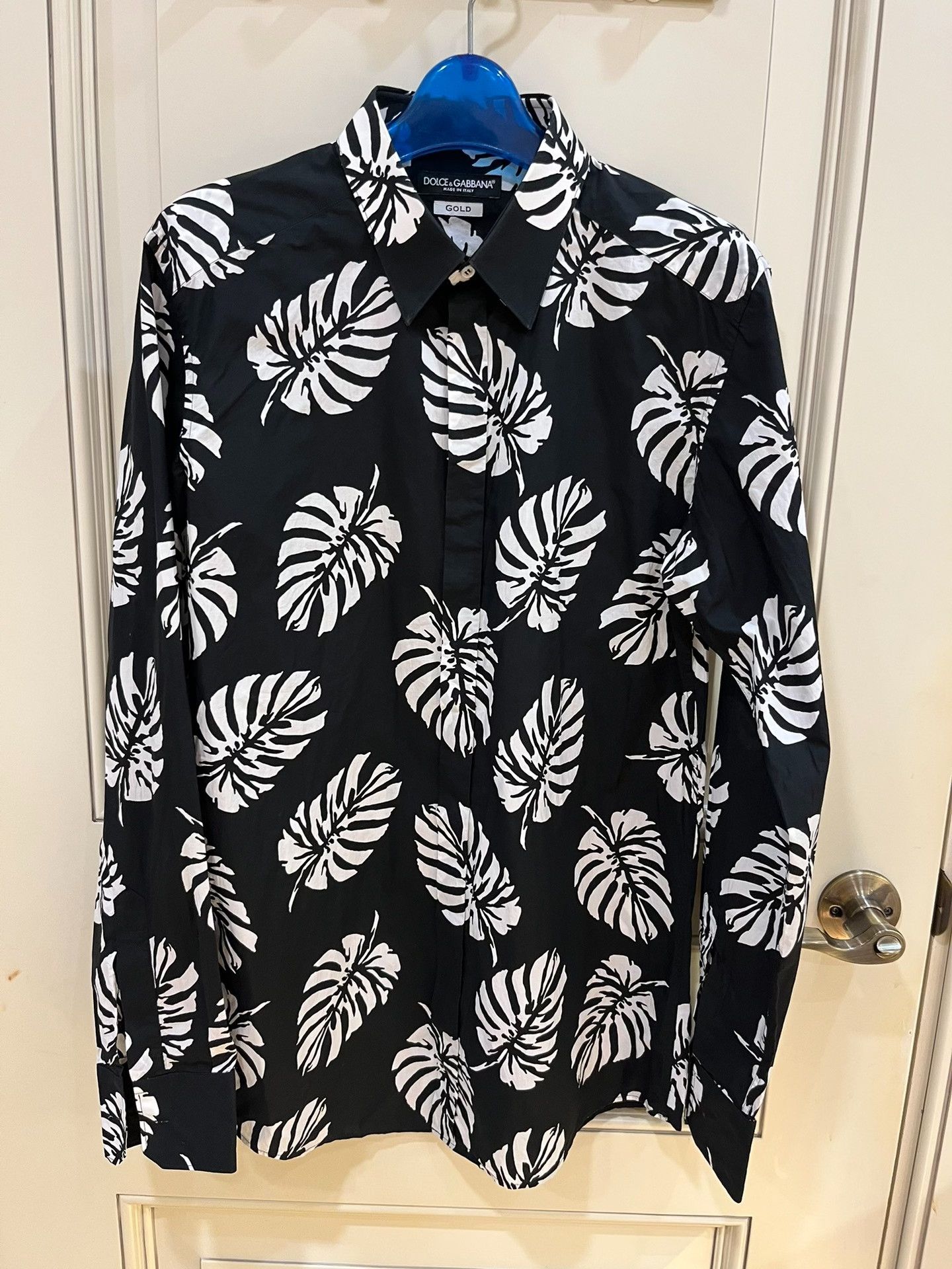 Dolce & Gabbana Dolce&Gabbana Cotton Leaf Print Shirt Size S / US 4 / IT 40 - 1 Thumbnail